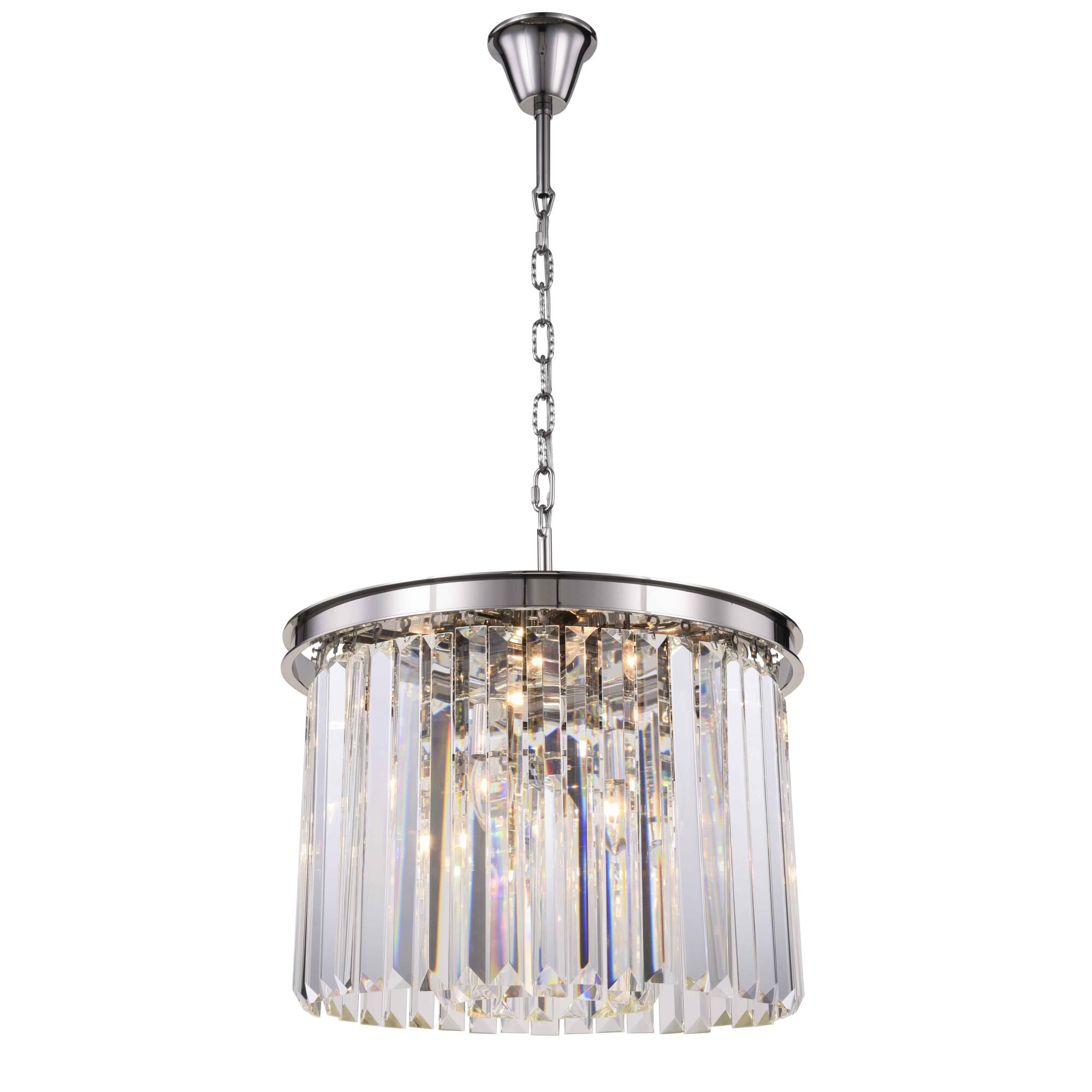 Shown in Polished Nickel finish and Royal Cut crystal and Clear accent