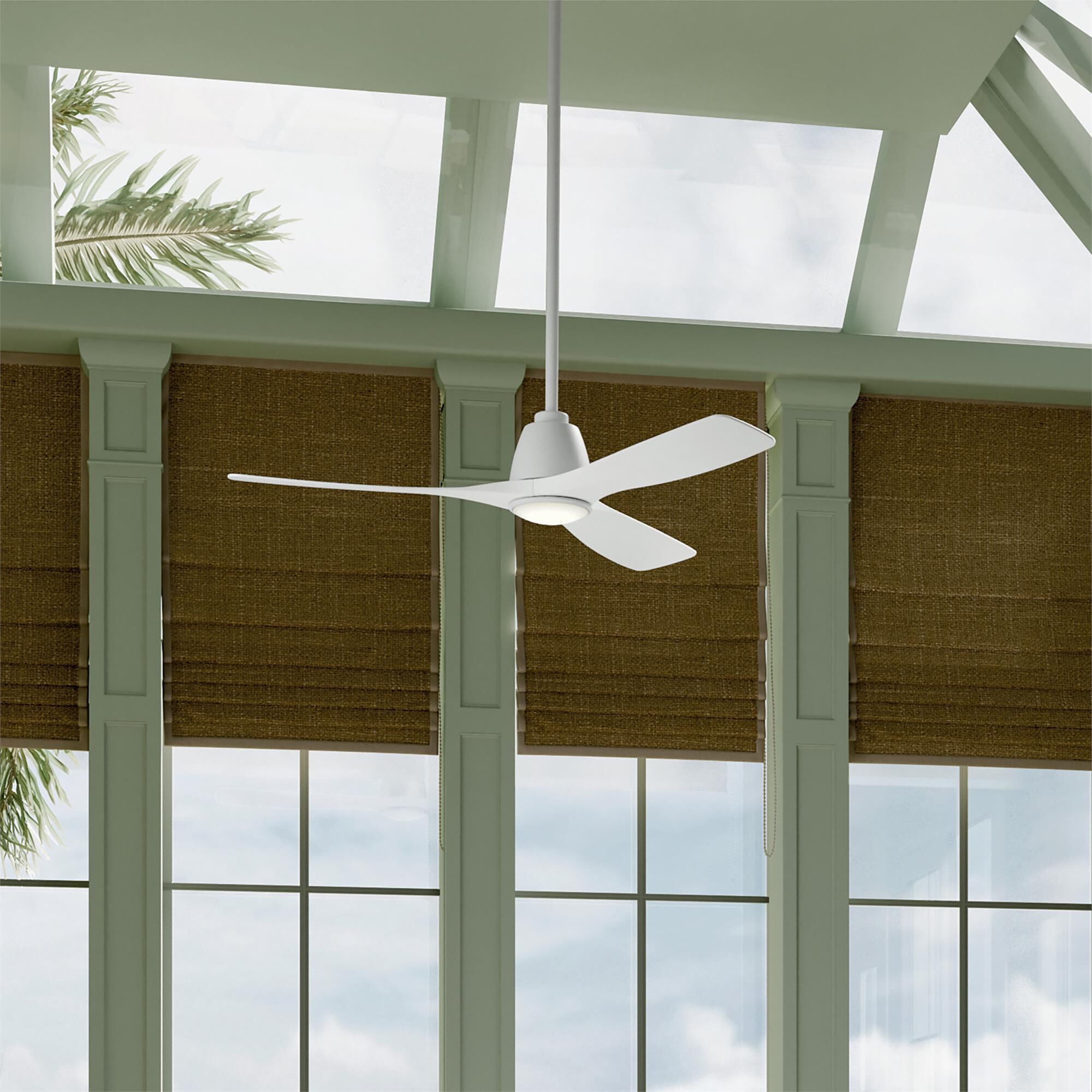 Shown in Matte White finish and Satin Etched Cased Opal glass