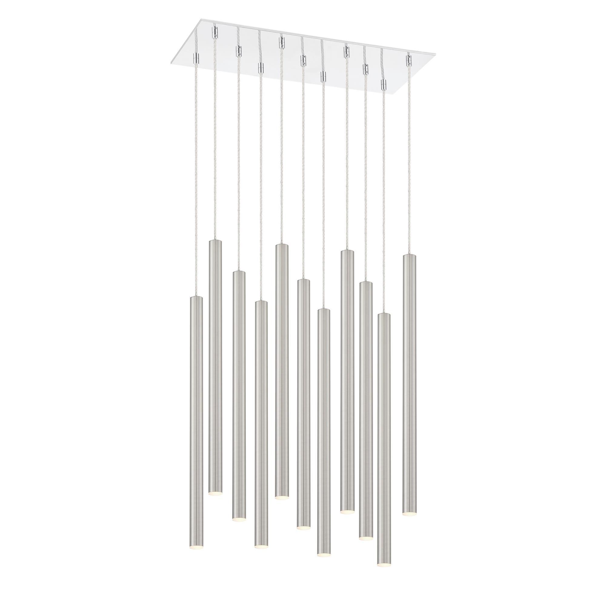 Shown in Chrome finish and Steel glass and Steel shade