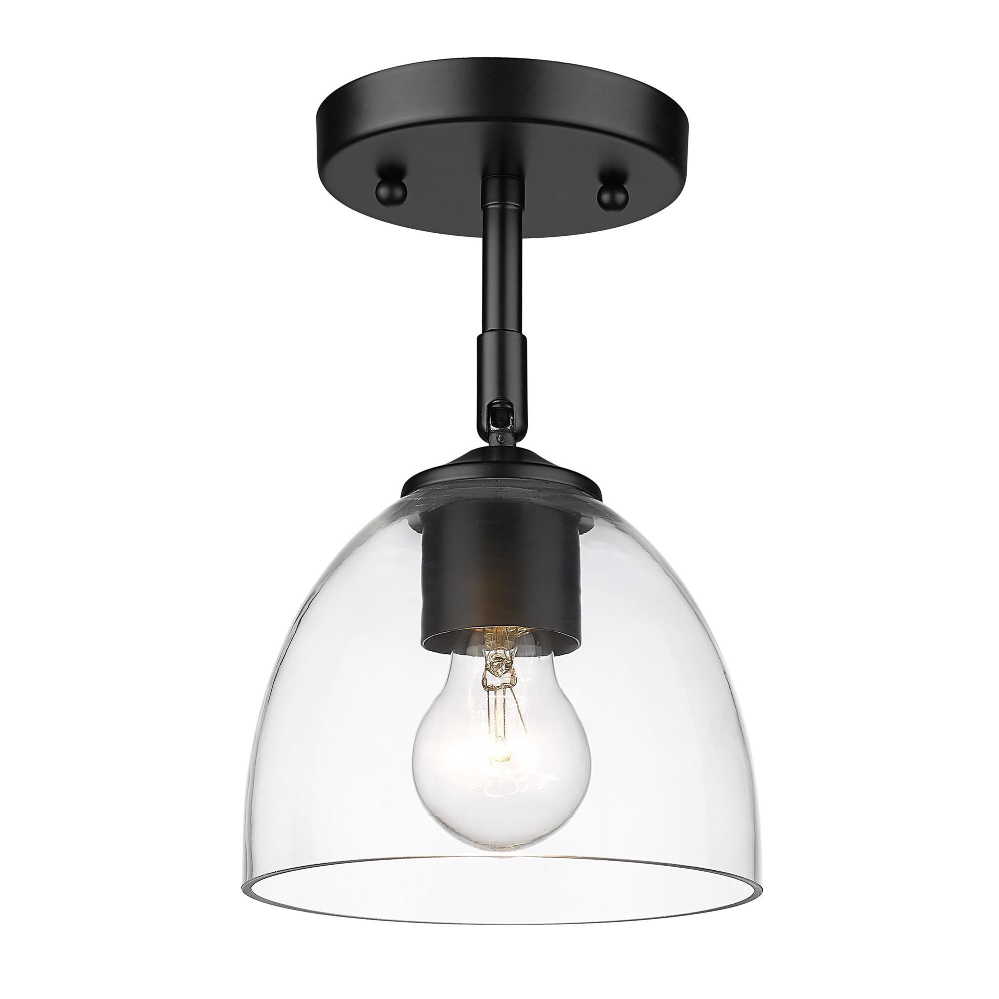 Roxie 6 Inch 1 Light Semi Flush Mount by Golden Lighting