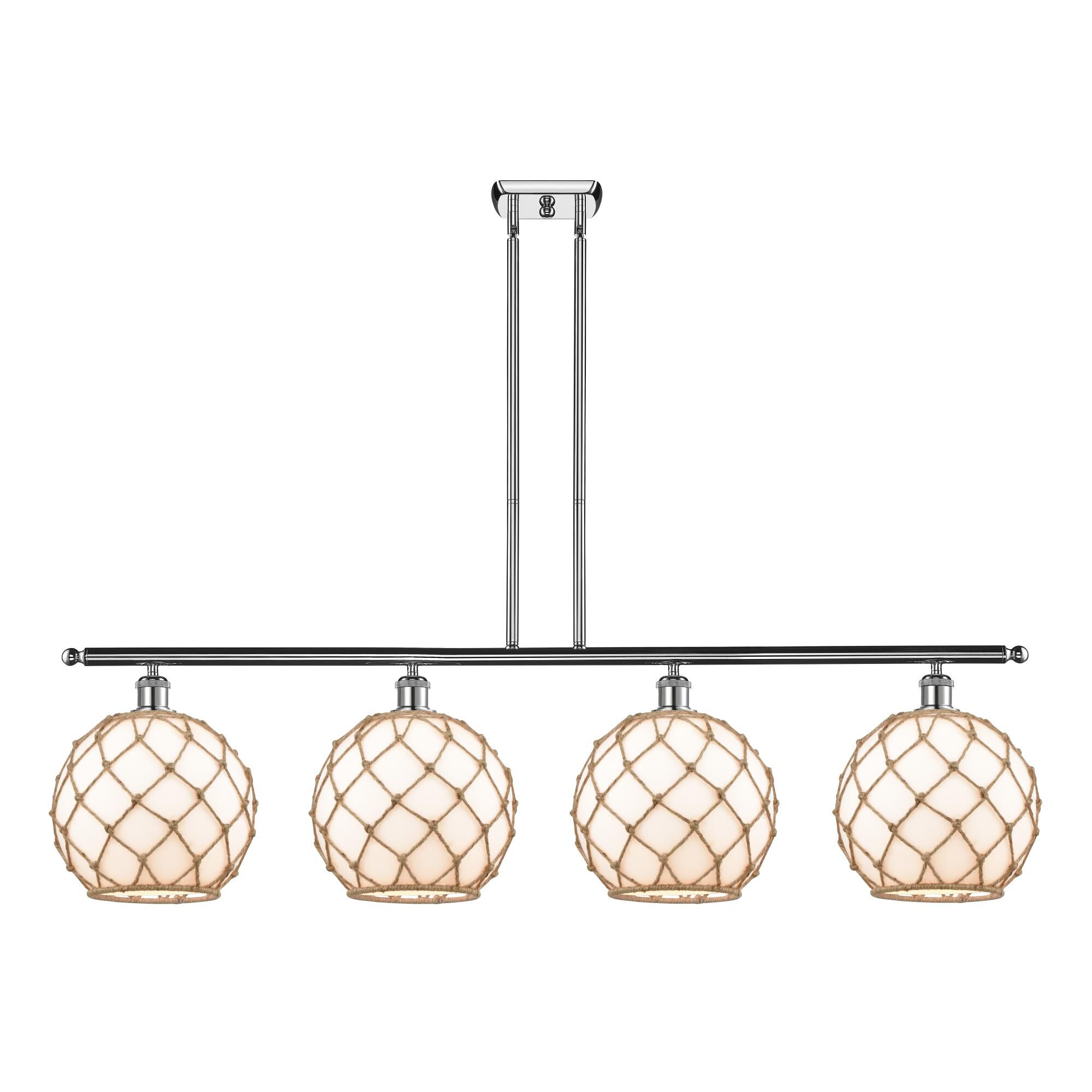 Bruno Marashlian Large Farmhouse Rope 48 Inch Linear Suspension Light by Innovations Lighting