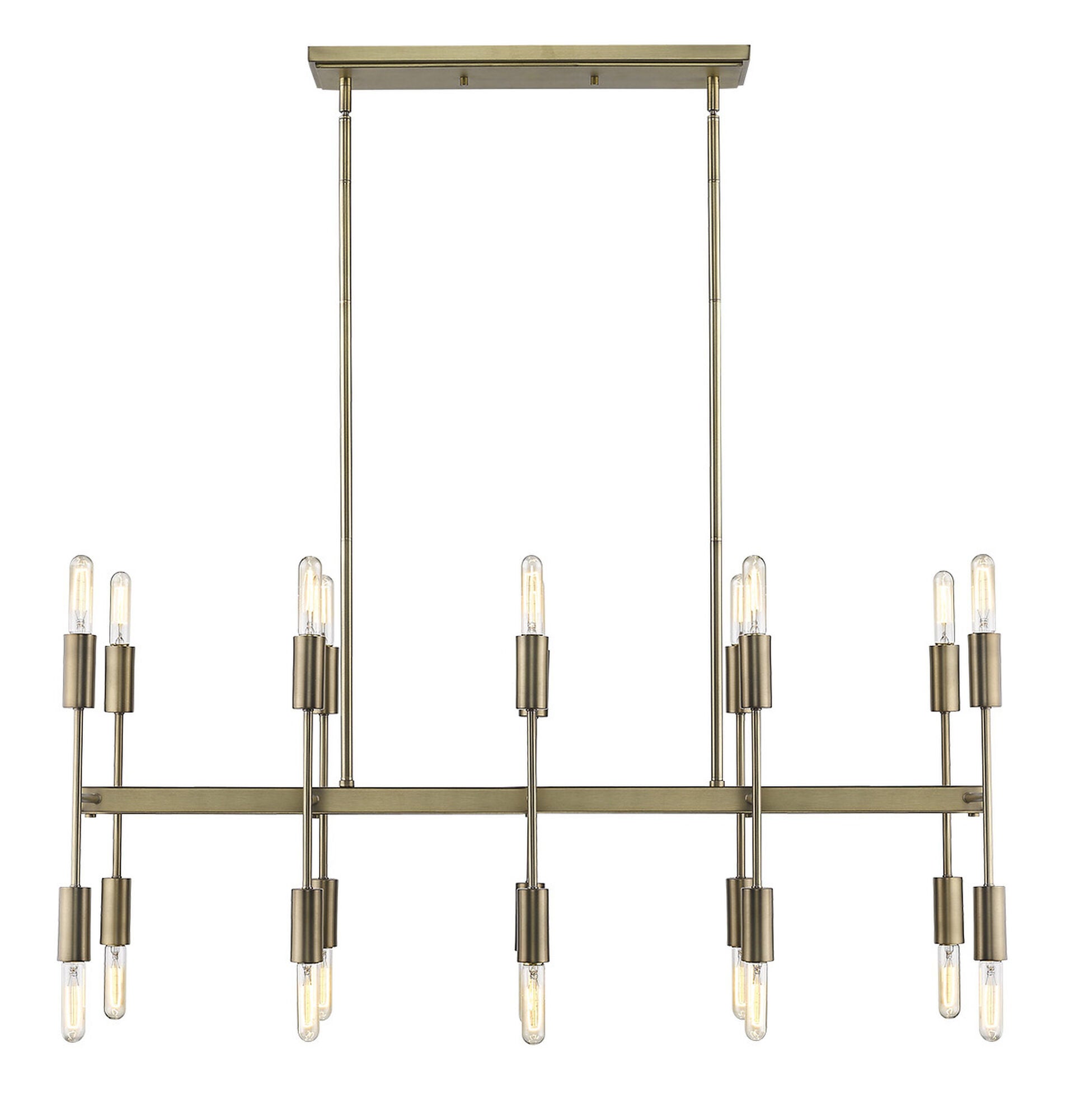 Shown in Aged Brass finish and -- glass and -- shade