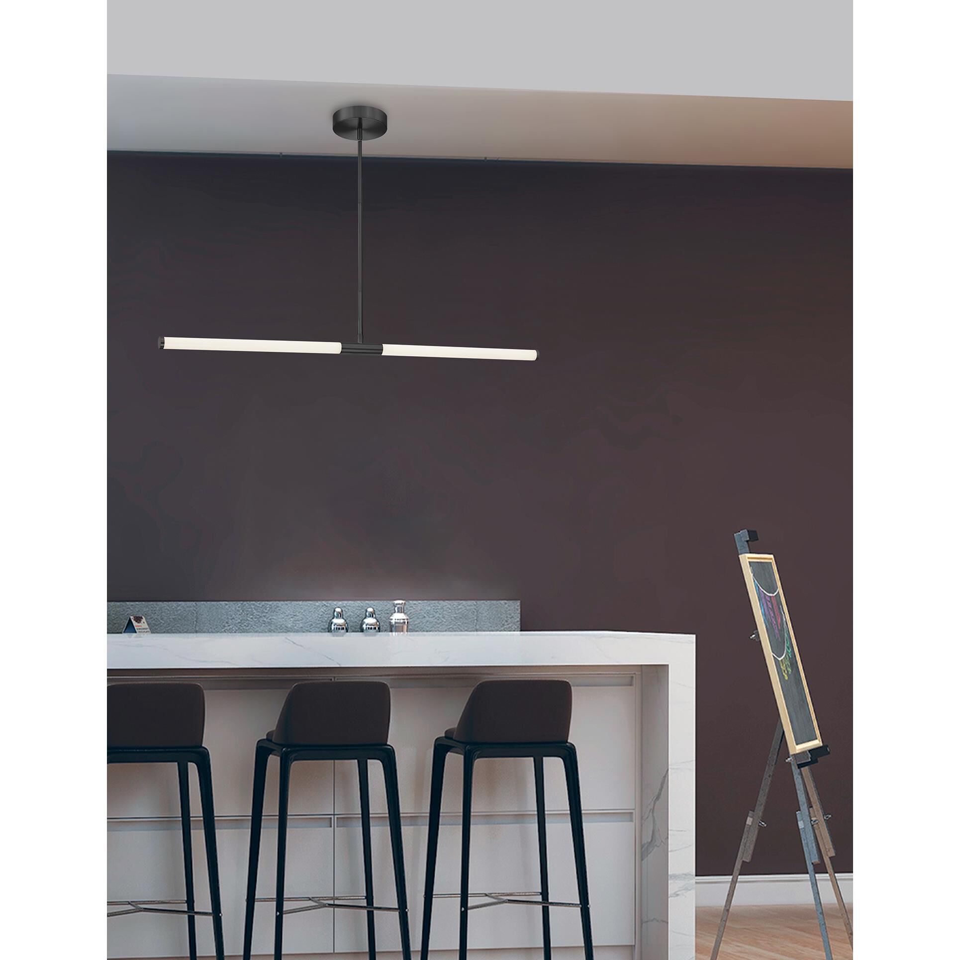 Shown in Matte Black finish and White shade