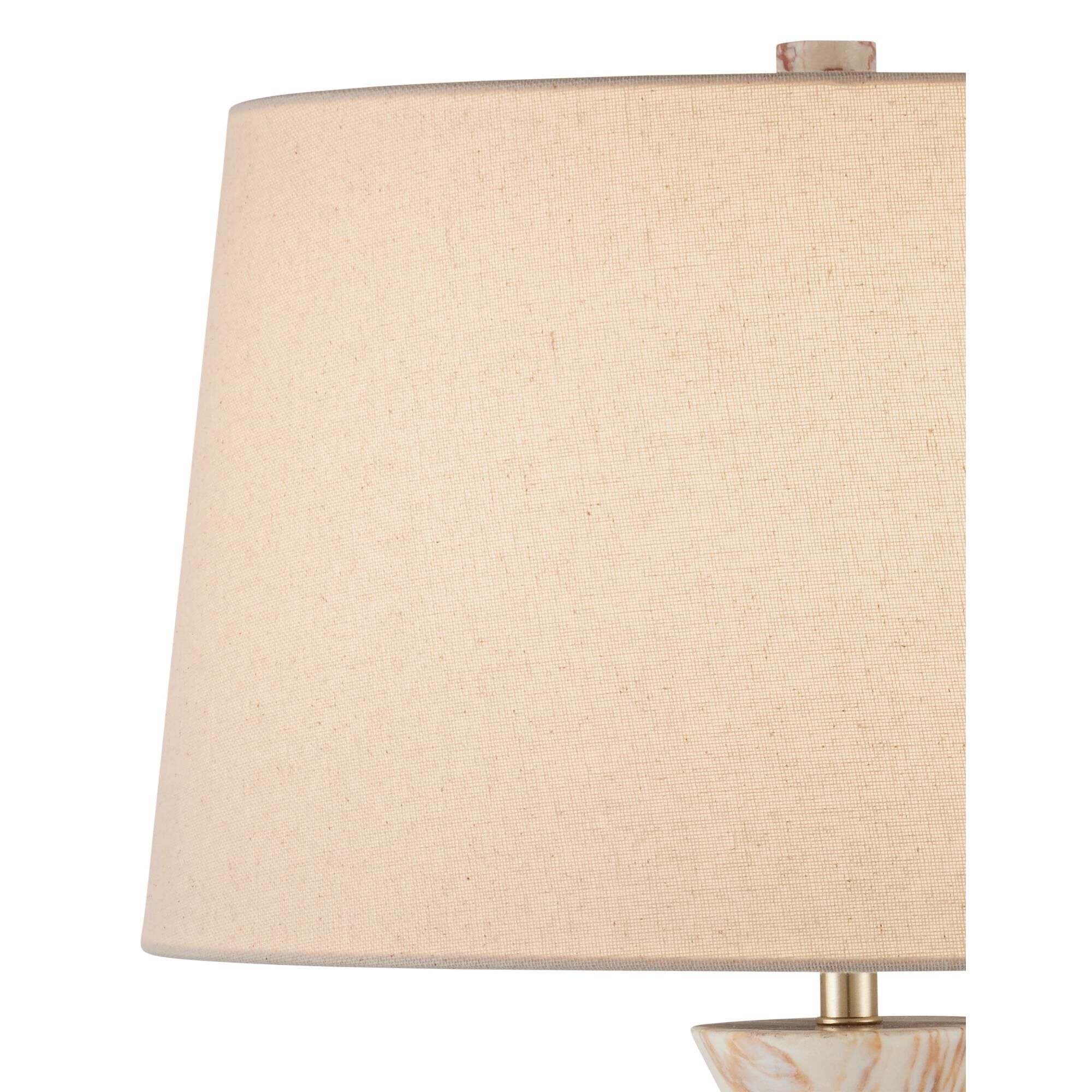 Shown in Natural, Black and Brass finish and Natural Linen shade