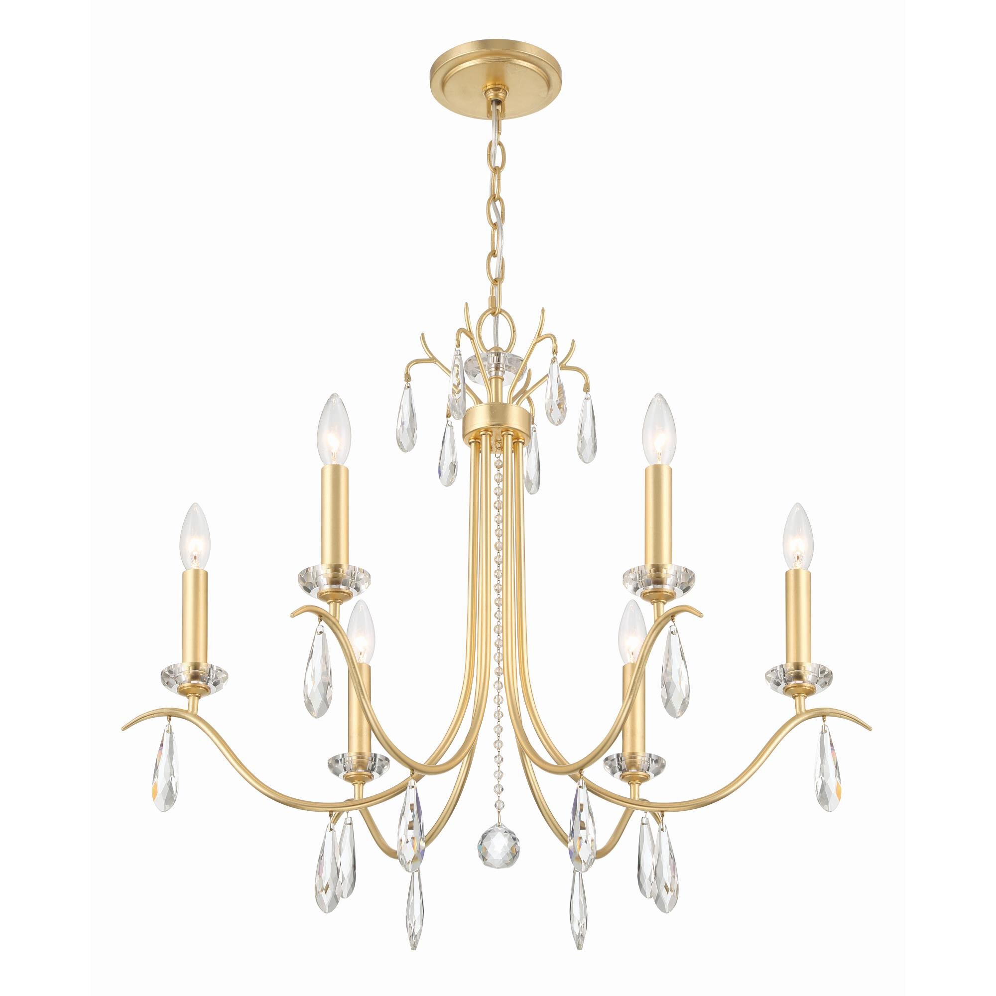 Rollins 28 Inch 6 Light Chandelier by Crystorama