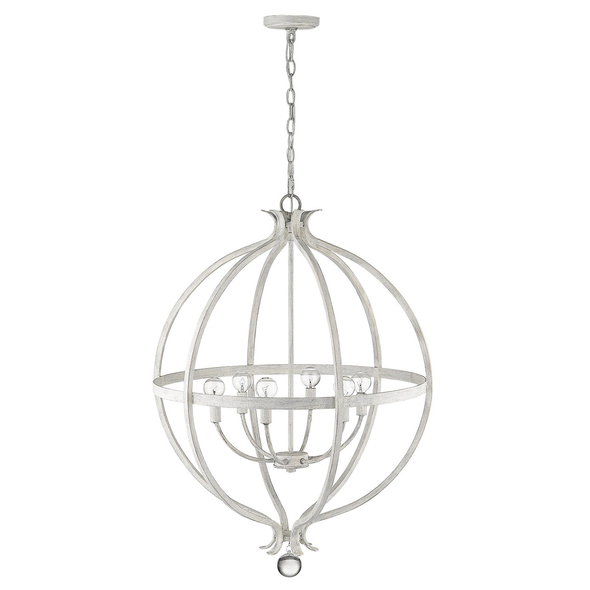 Shown in Country White finish and -- glass and -- shade