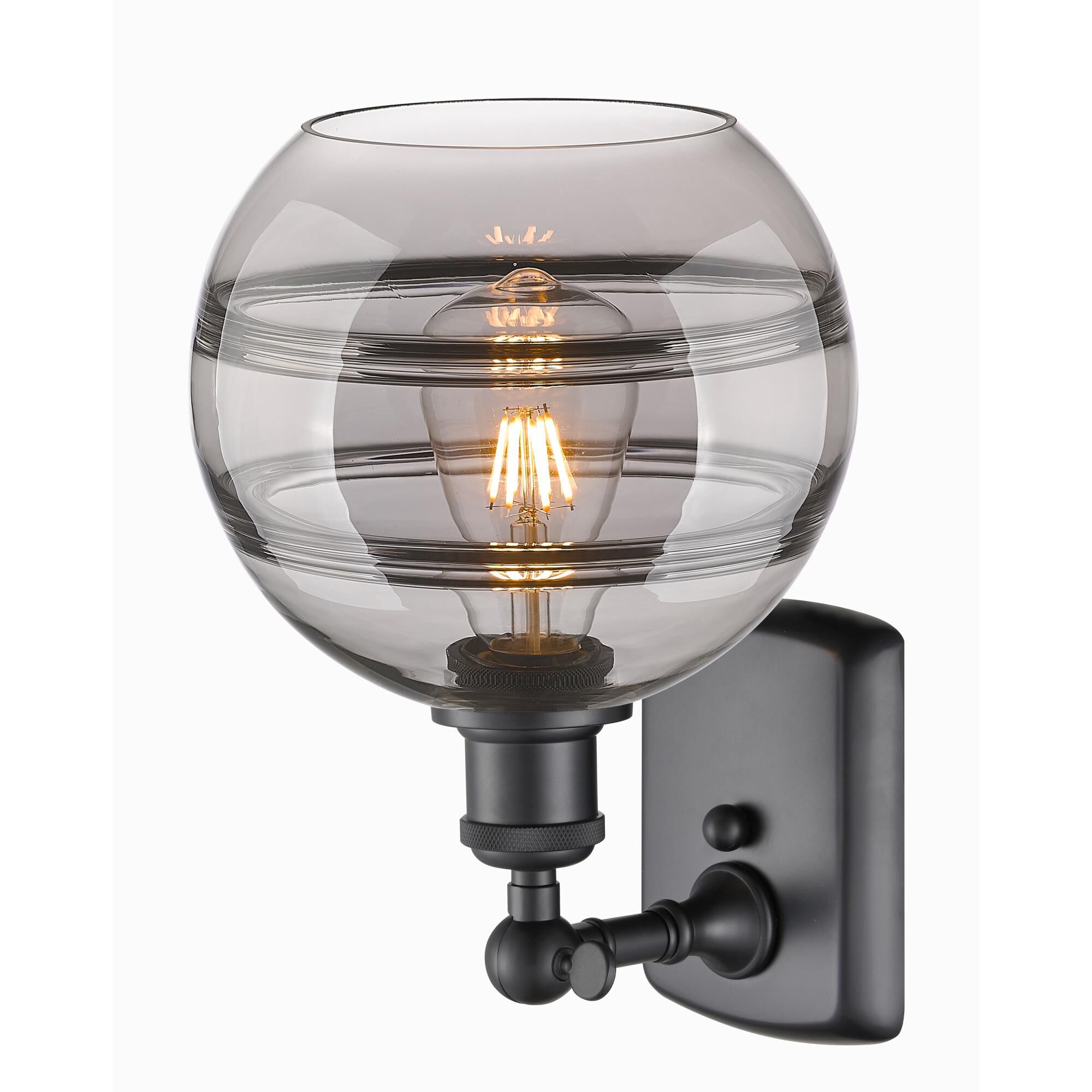 Shown in Matte Black finish and Light Smoke glass