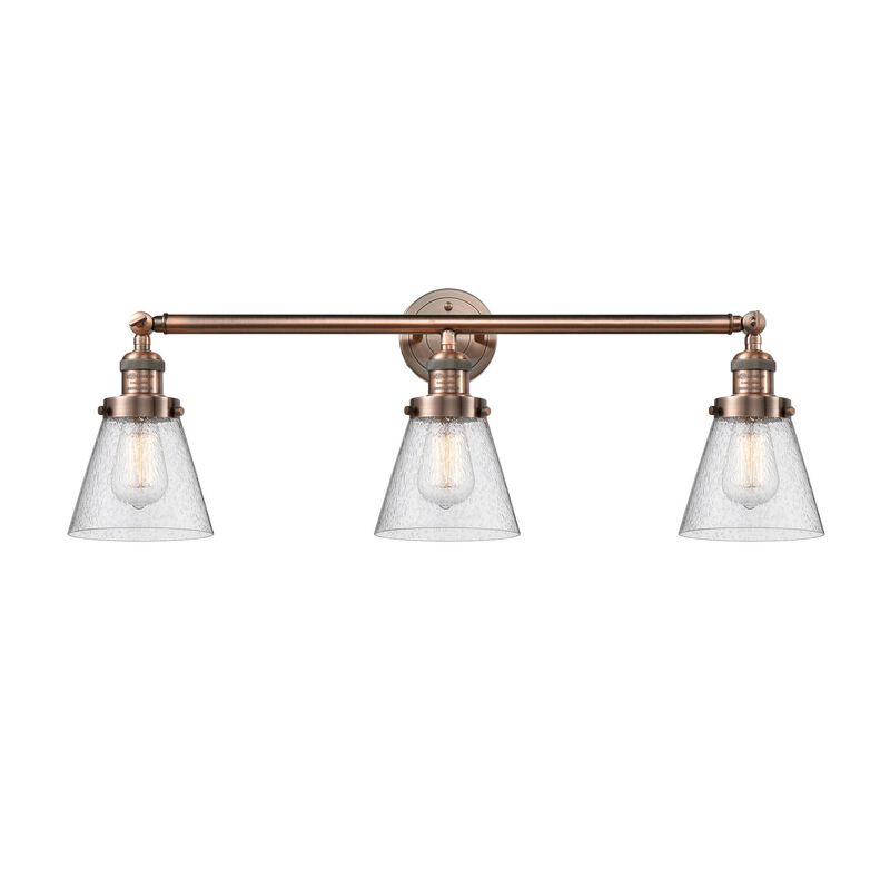 Bruno Marashlian Small Cone 30 Inch 3 Light Bath Vanity Light by Innovations Lighting