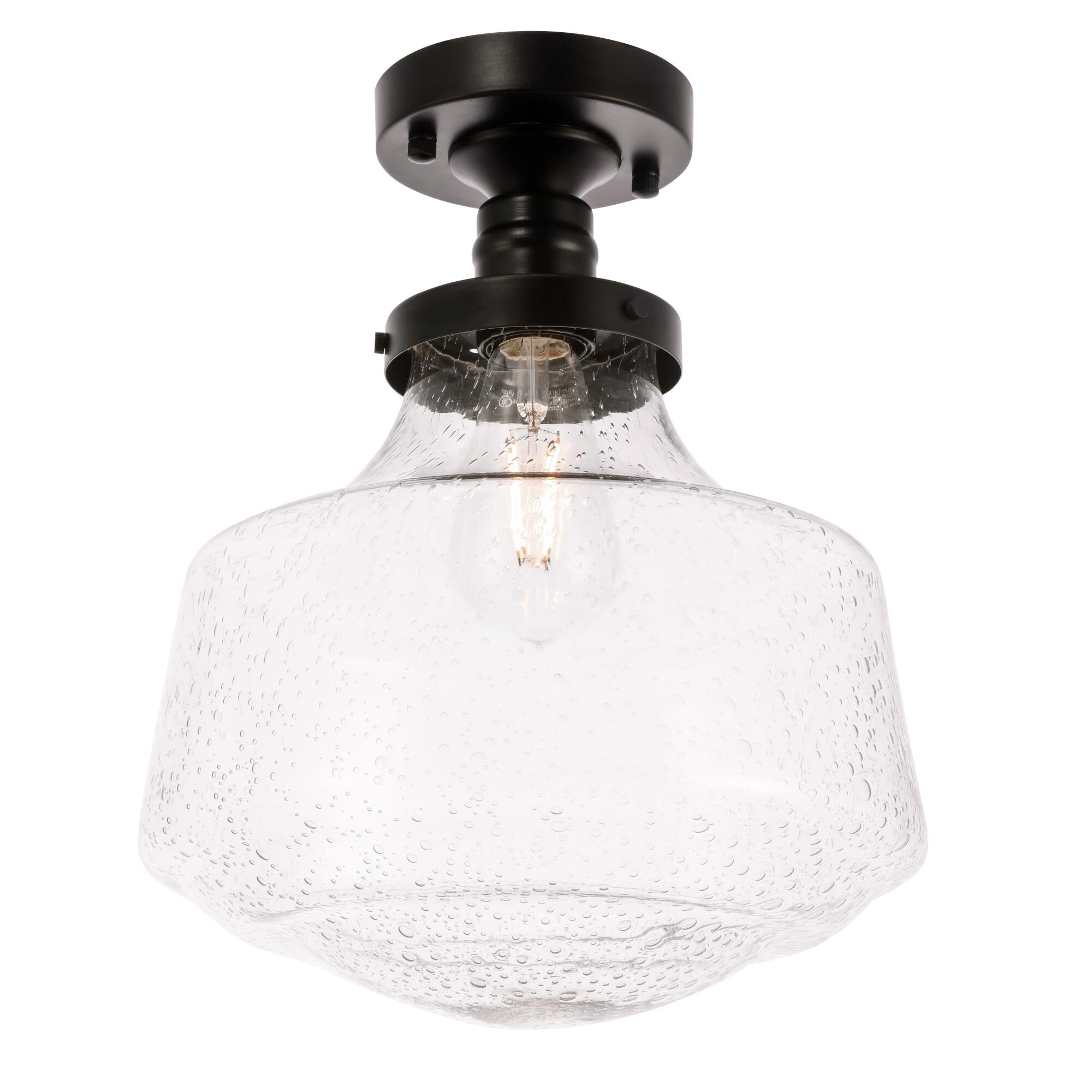 Lyle 11 Inch 1 Light Semi Flush Mount by Elegant Lighting