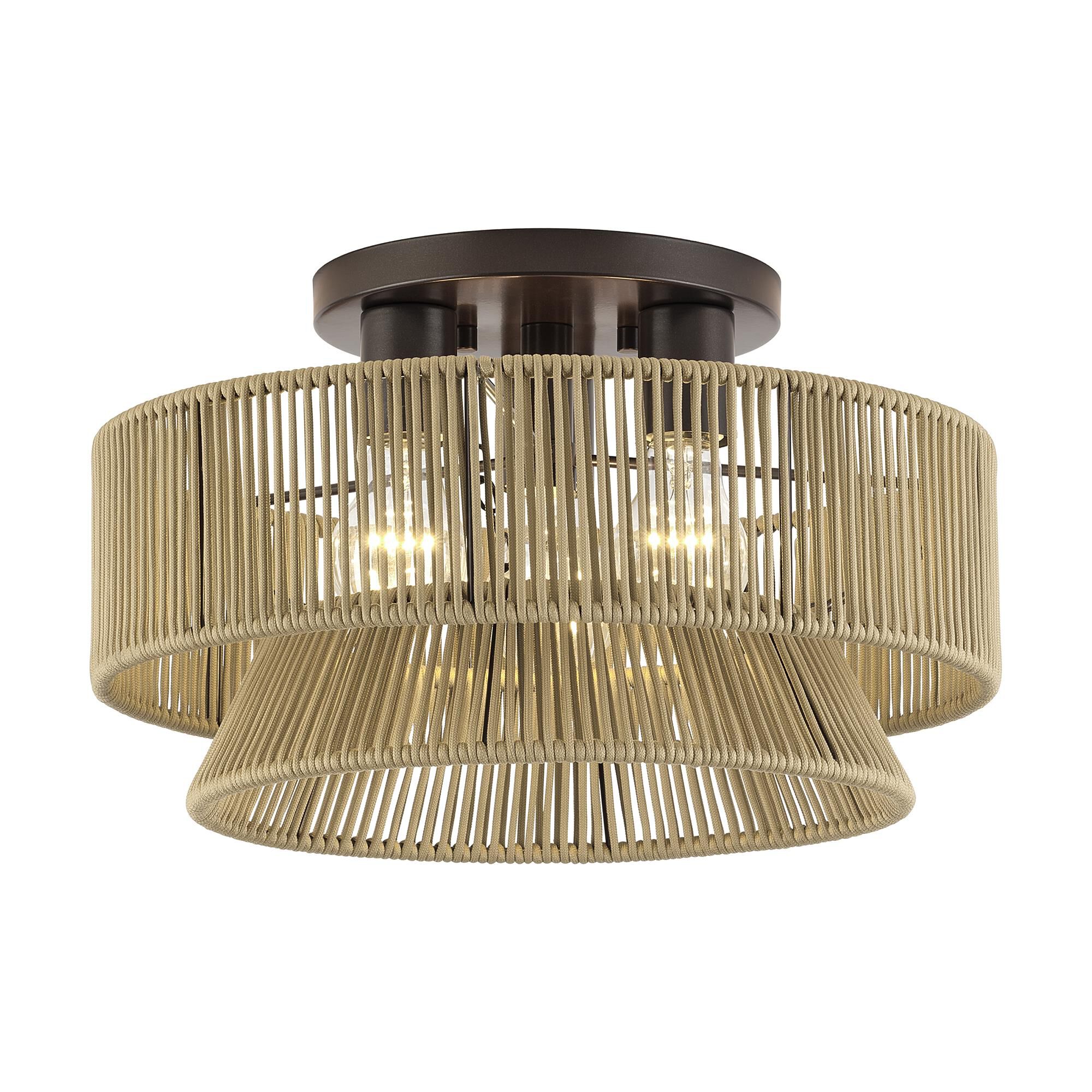 Florell 15 Inch Semi Flush Mount by Livex Lighting