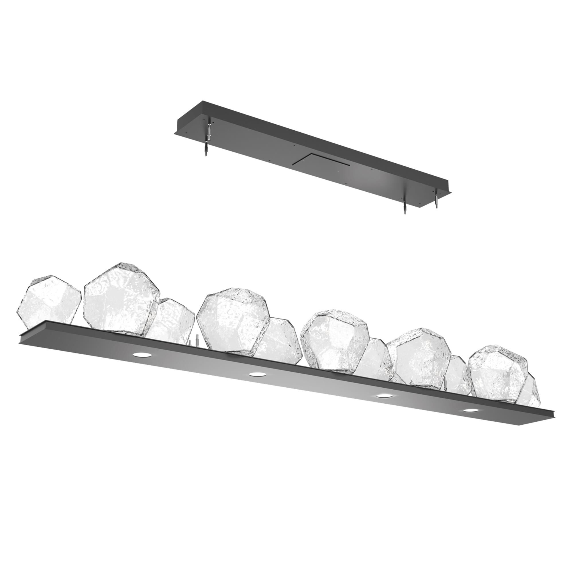 Shown in Matte Black finish and Clear glass