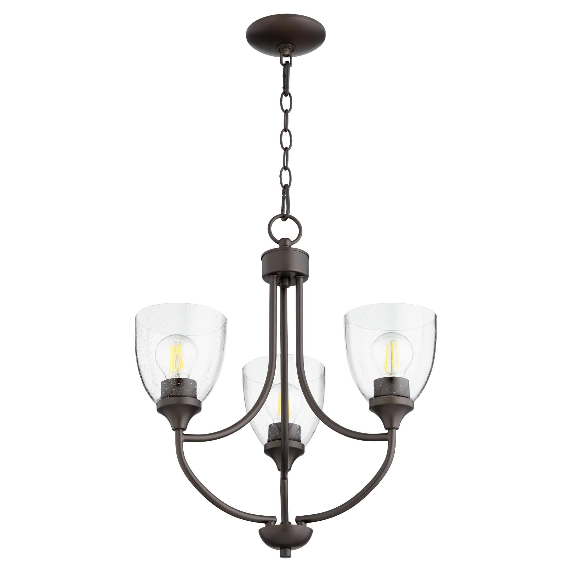 Enclave 19 Inch 3 Light Mini Chandelier by Quorum International