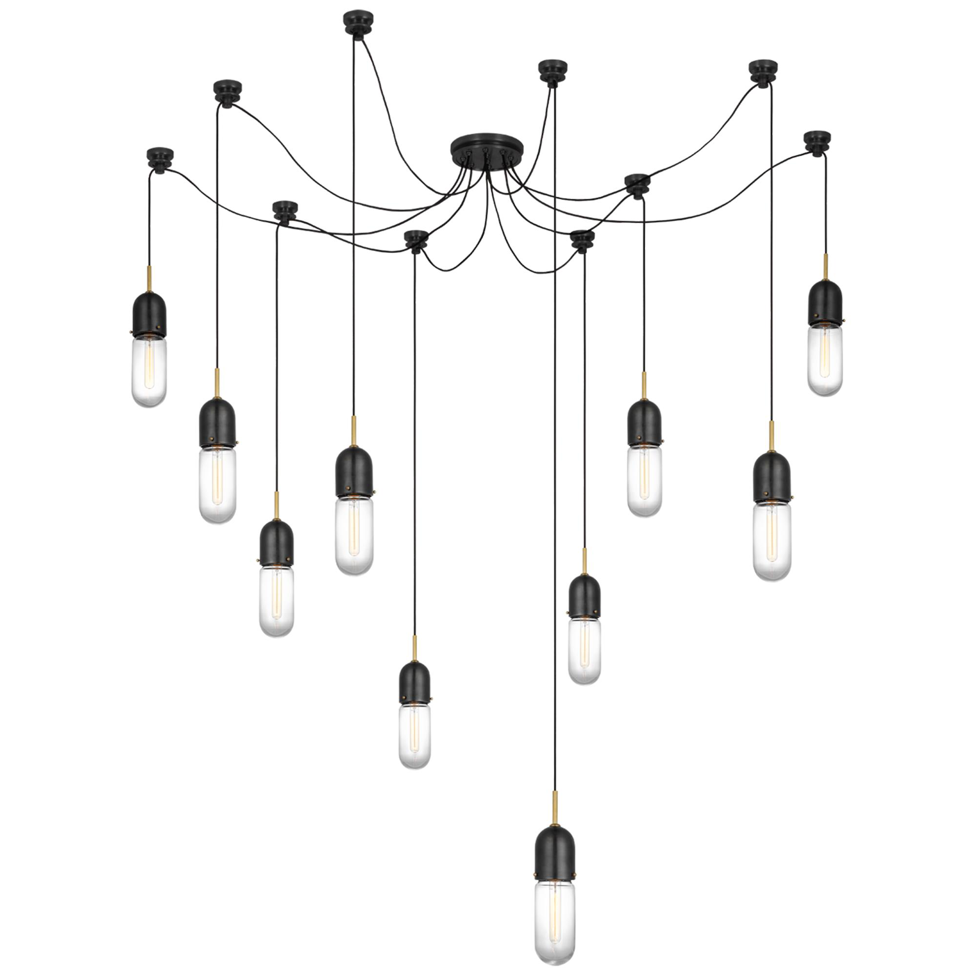 Shown in Bronze and Brass finish and Clear glass