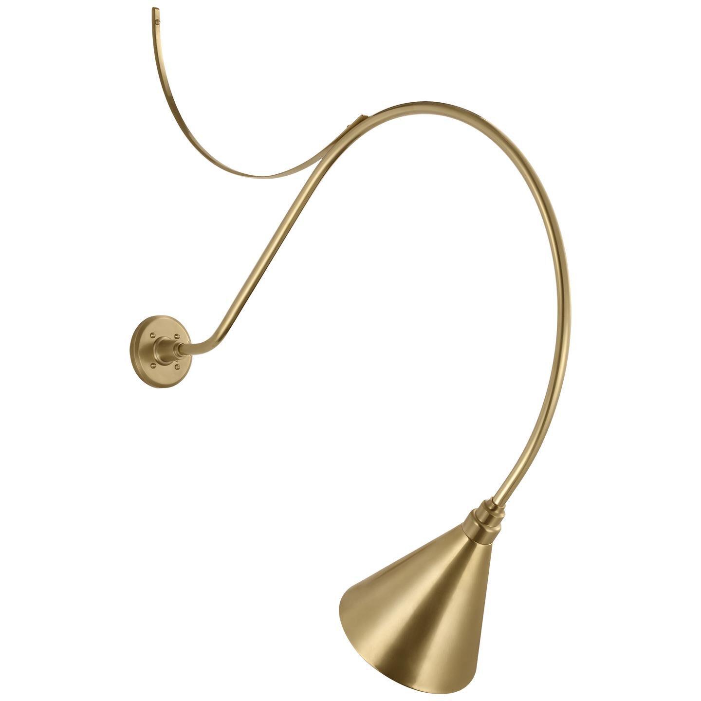 Shown in Hand-Rubbed Antique Brass finish and Gold shade