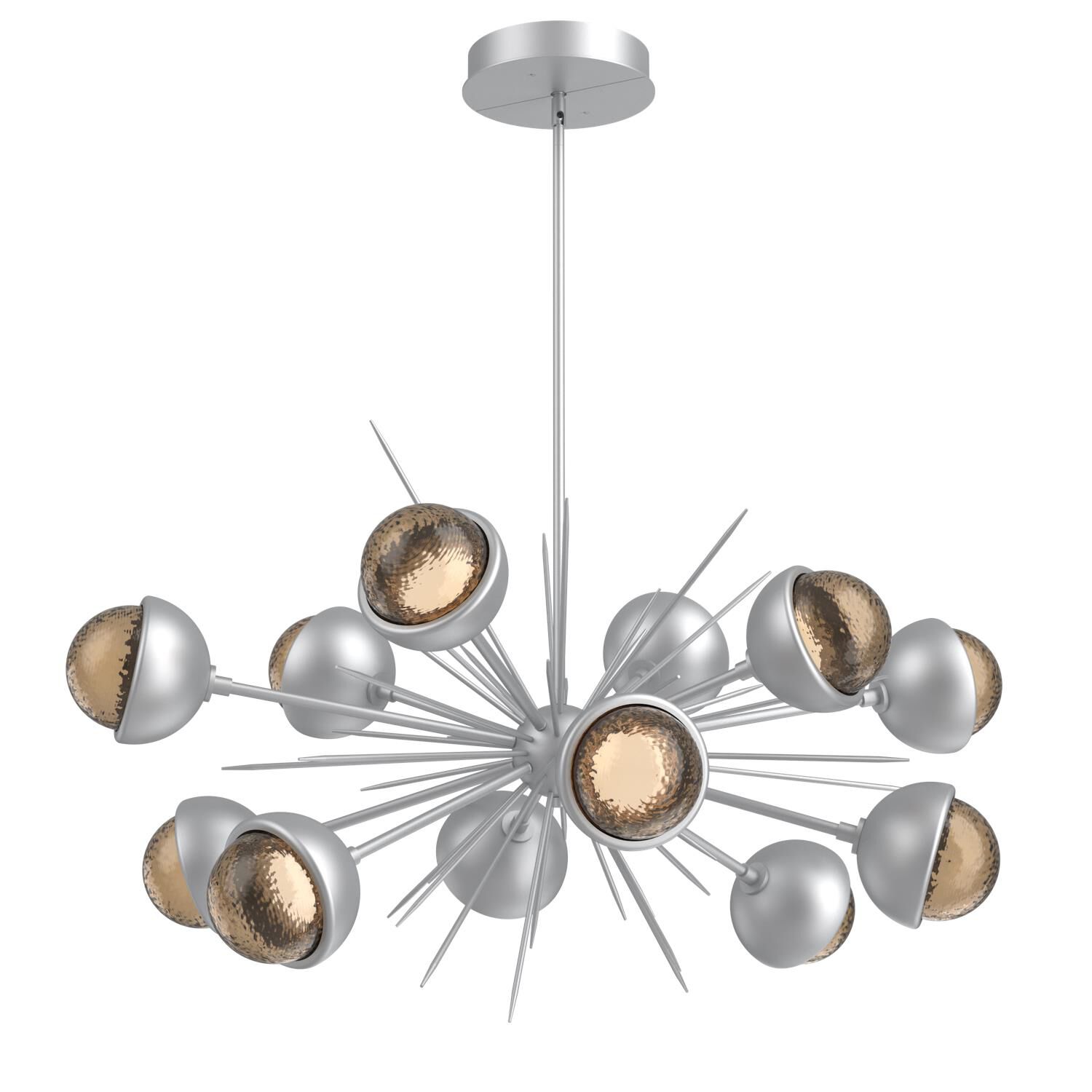 Shown in Classic Silver finish and Bronze glass and Metal Shade Matching Finish accent