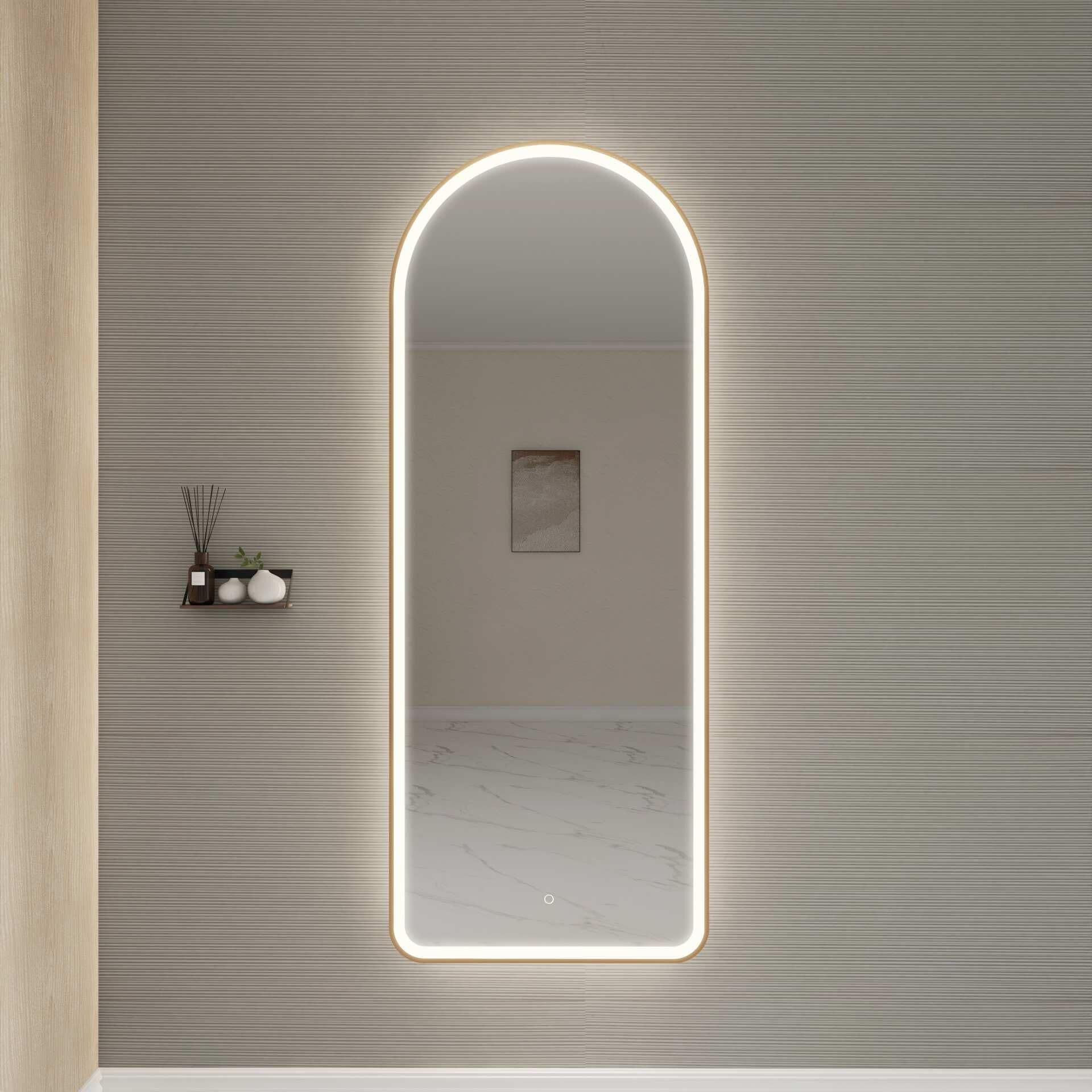 Harmoni 72 Inch Arched LED Lighted Mirror by Elegant Decor