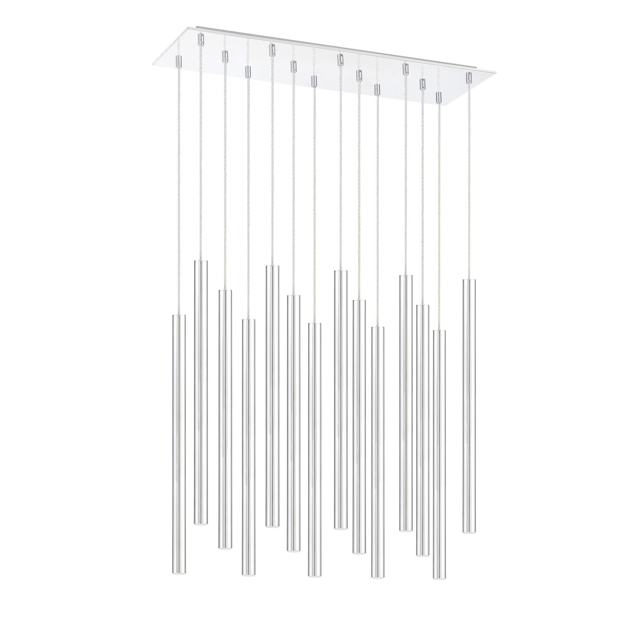 Shown in Chrome finish and Steel glass and Steel shade