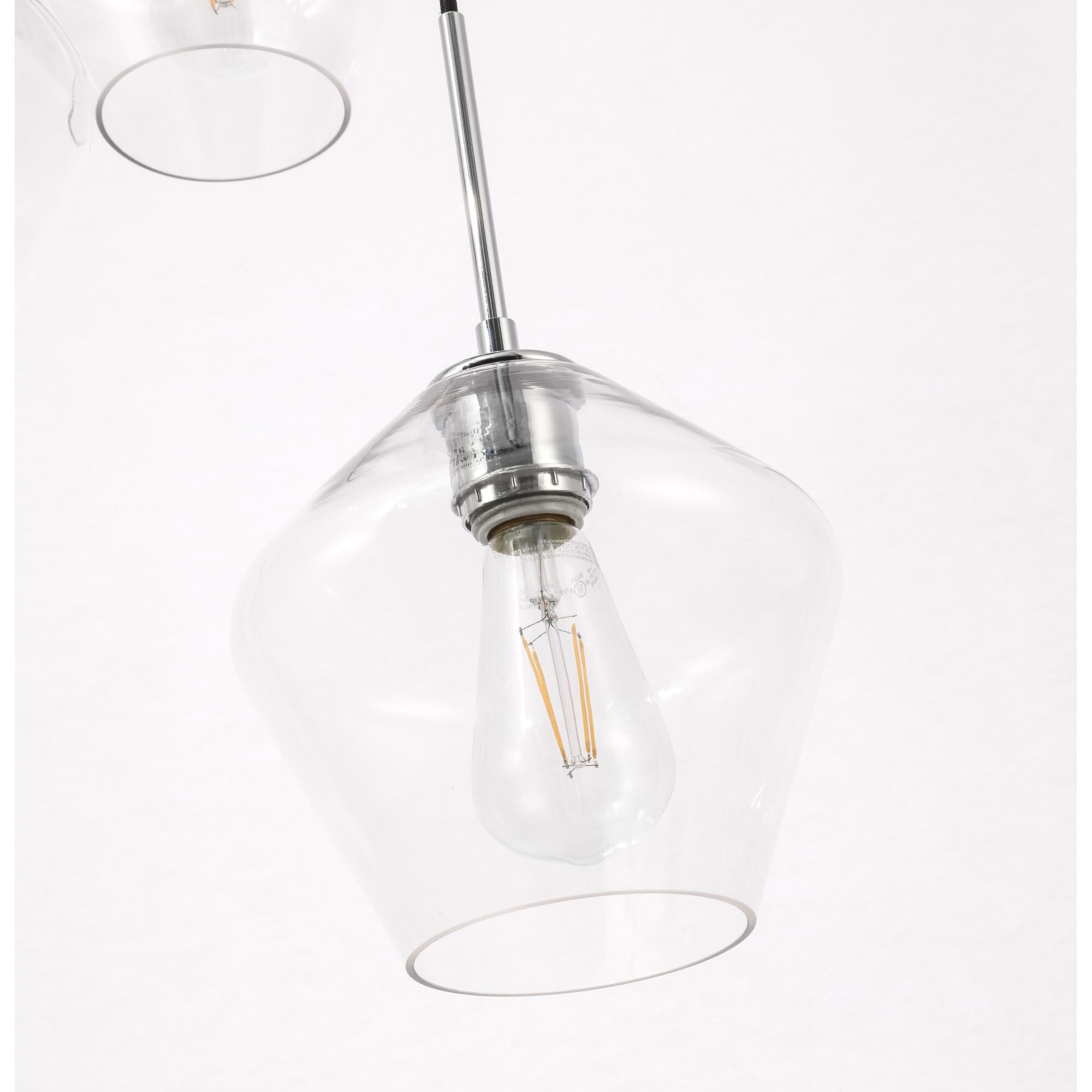 Gene 18 Inch 3 Light Multi Light Pendant by Elegant Lighting
