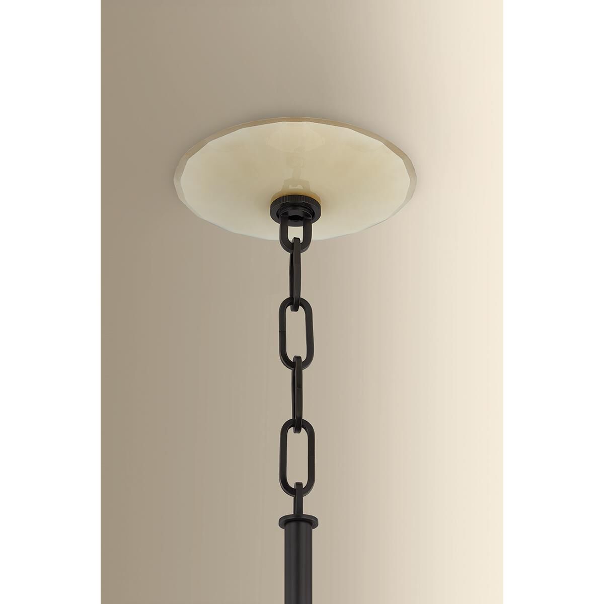 Shown in Distressed Bronze finish and Etched with Optic glass