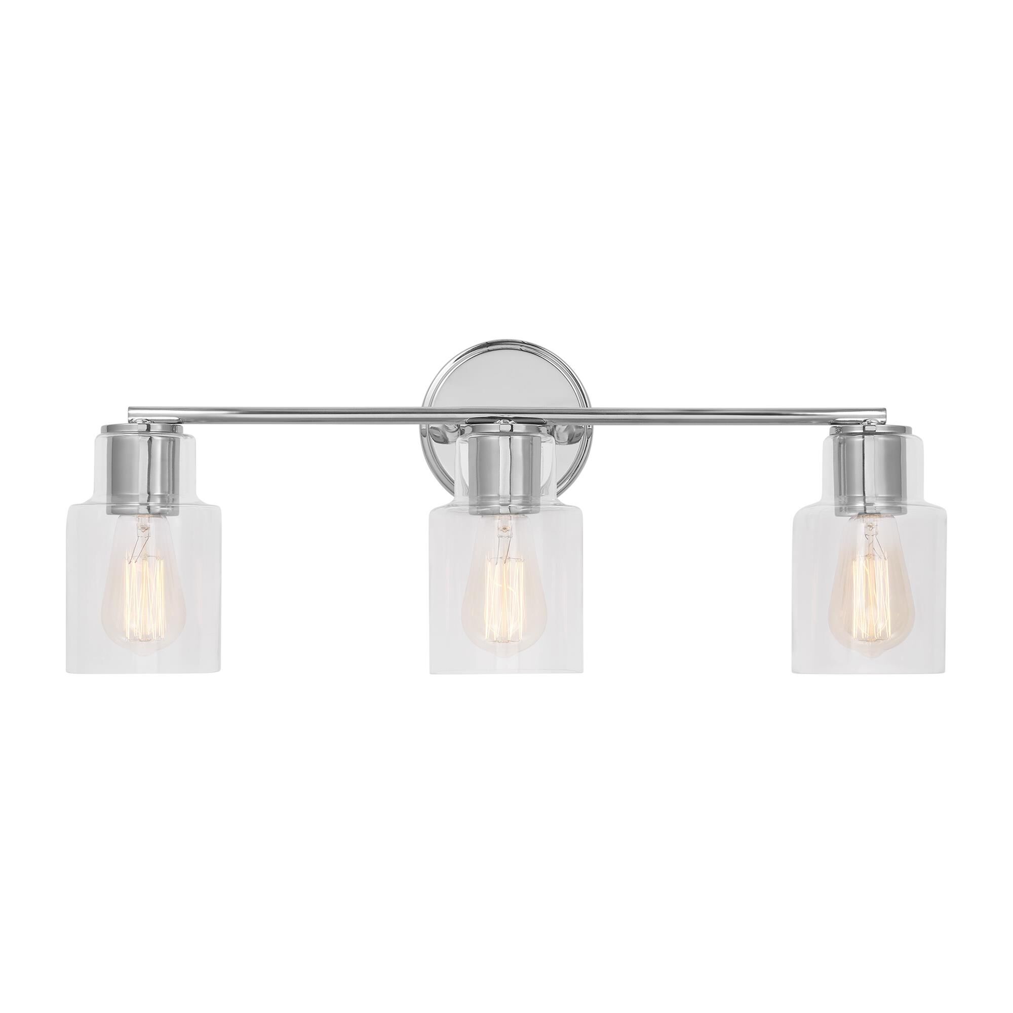 Shown in Chrome finish and Clear Glass s shade