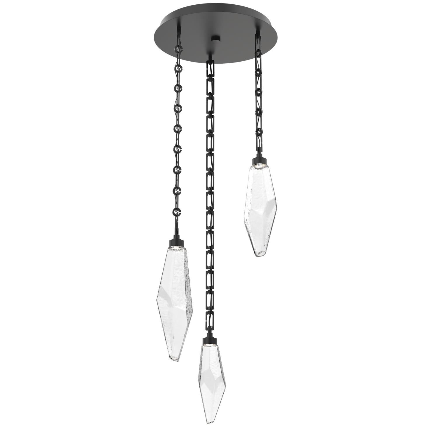 Levi Wilson Rock Crystal 17 Inch Multi Light Pendant by Hammerton Studio