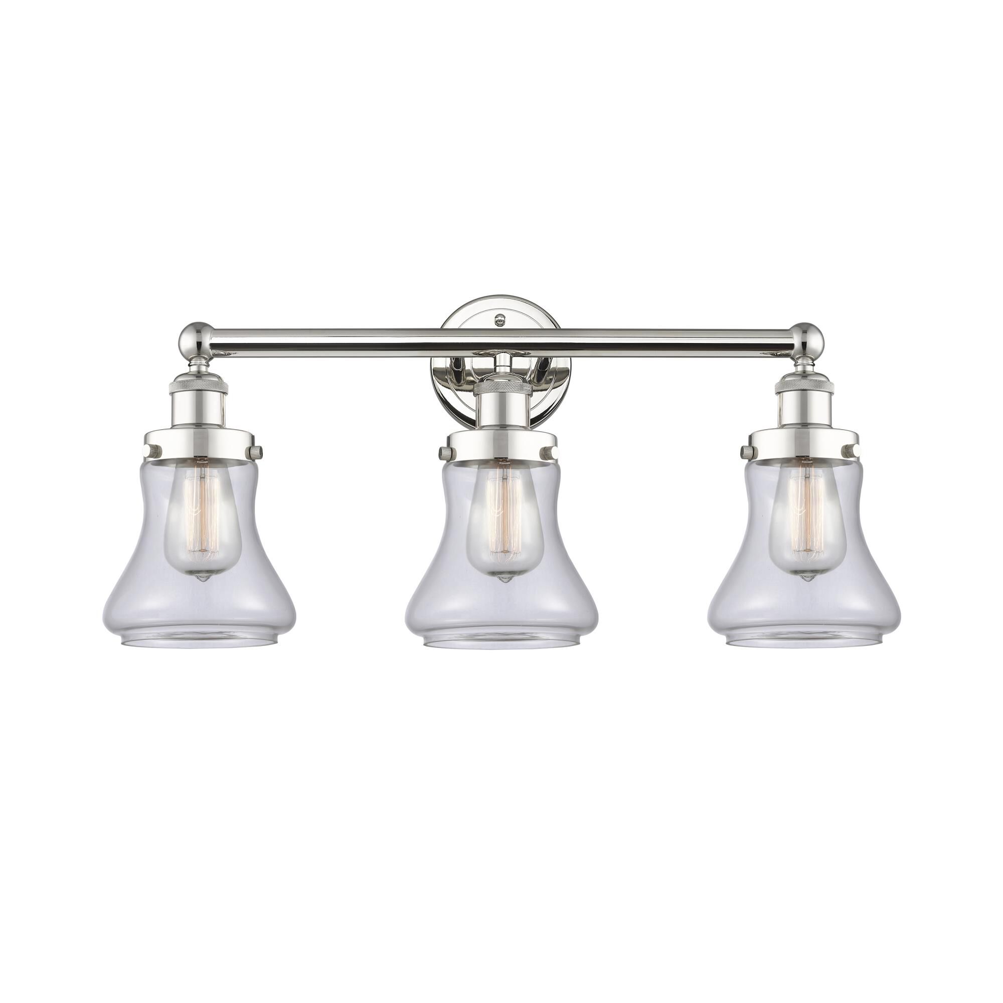 Shown in Polished Nickel finish and Clear glass