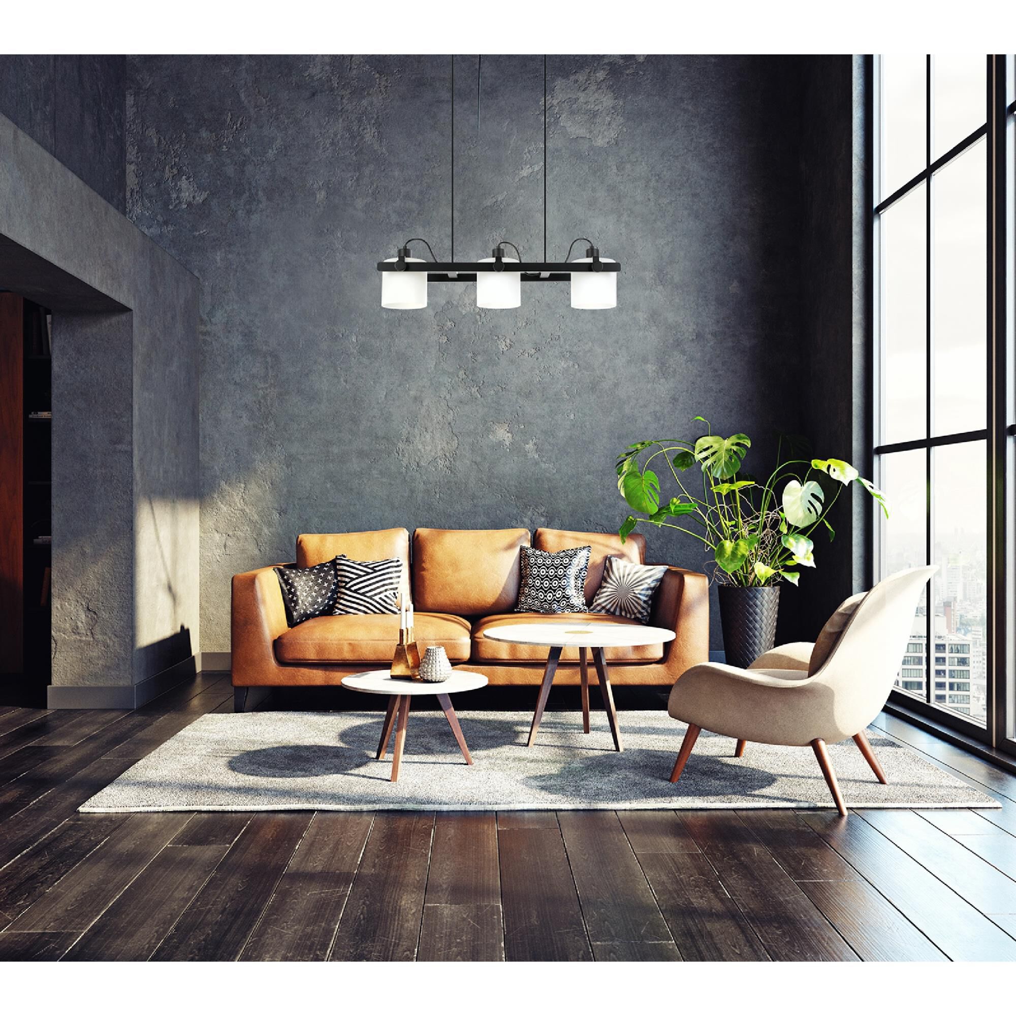 Drummond 30 Inch 3 Light Linear Suspension Light by Eglo Lighting