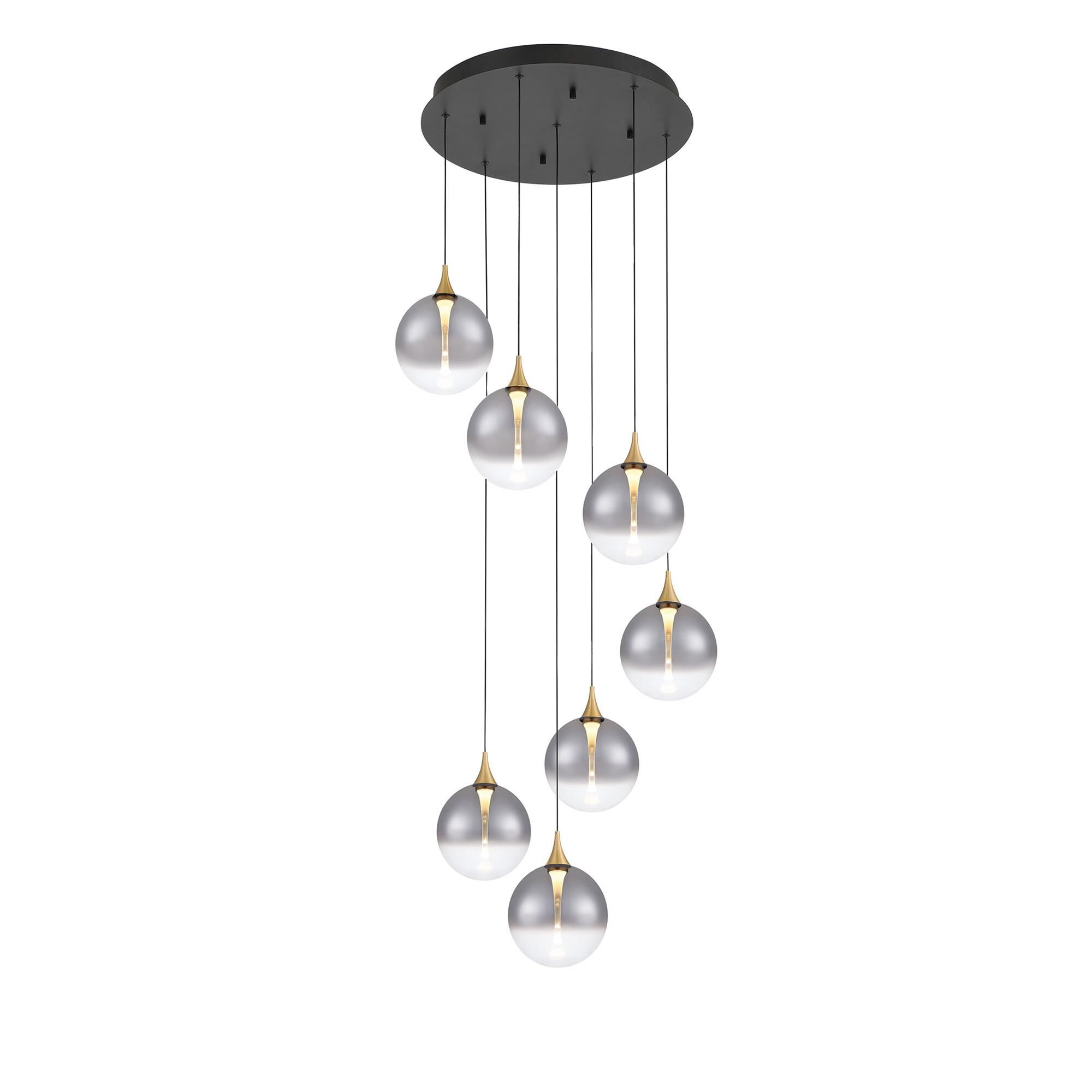 Shown in Gold finish and Smoked glass