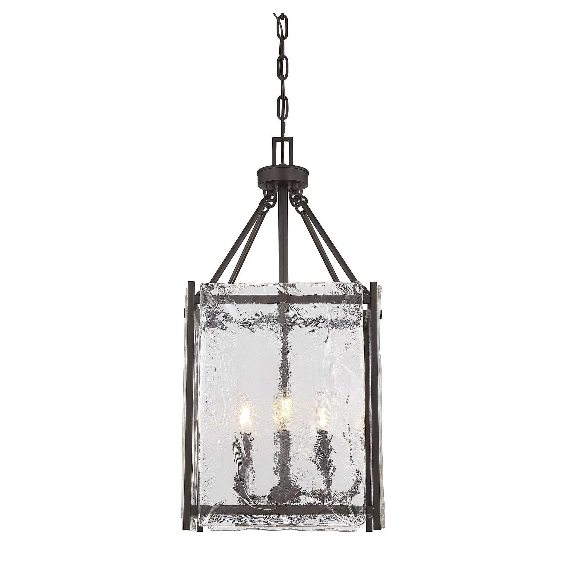 Shown in English Bronze finish and Clear Water Piastra glass