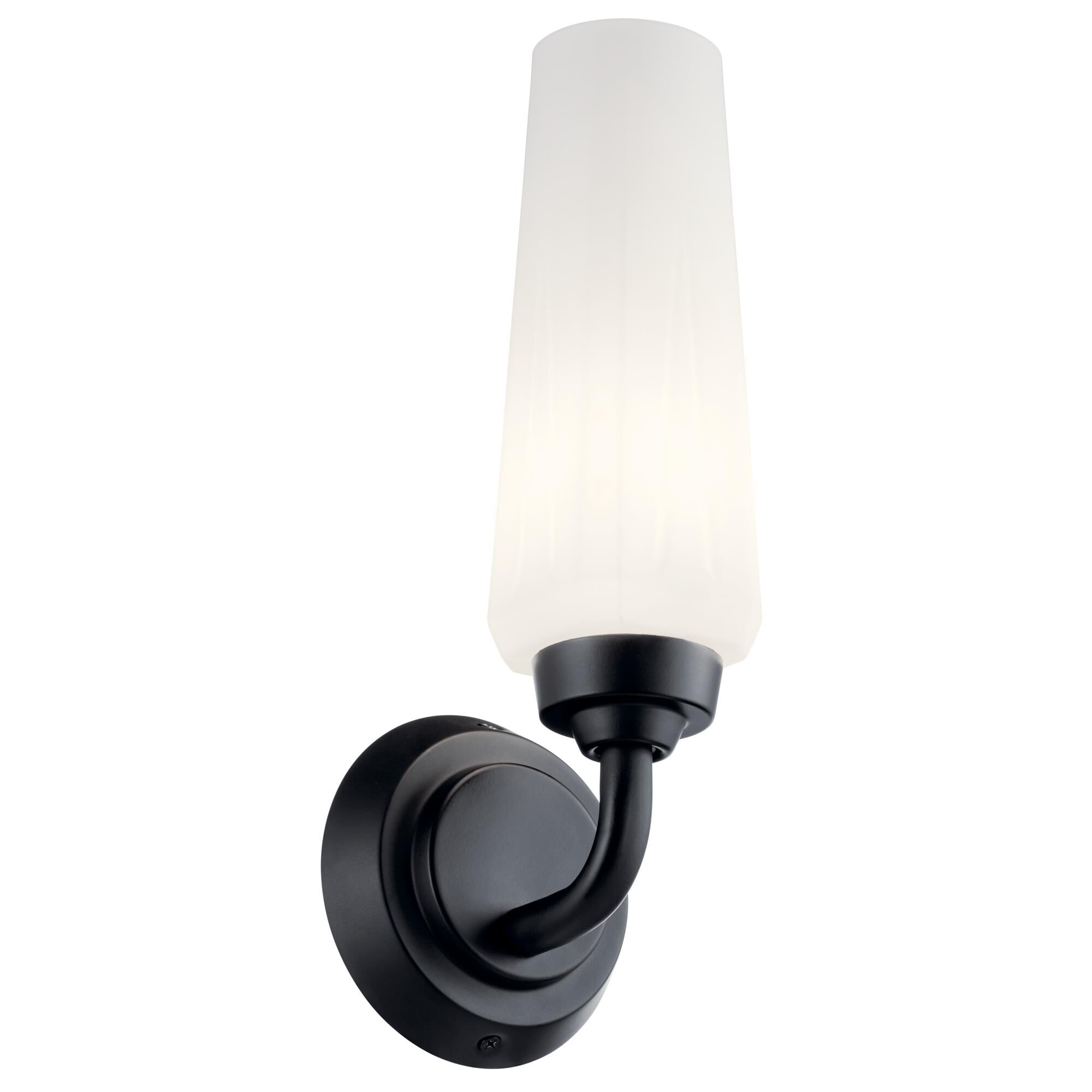 Shown in Black finish and Satin Etched Cased Opal glass