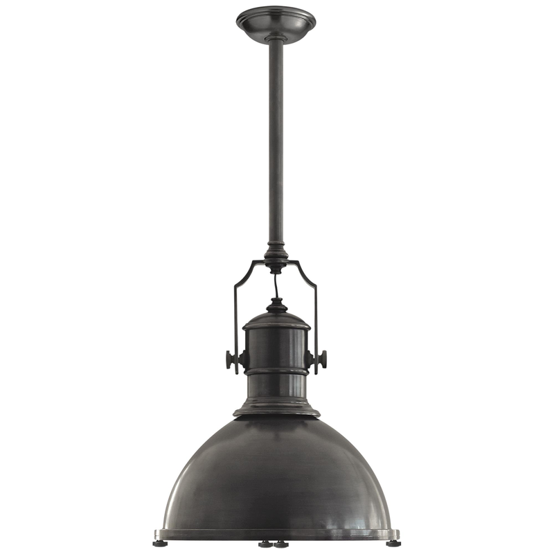 Visual Comfort Signature Collection Chapman & Myers Country Industrial 19 Inch Large Pendant