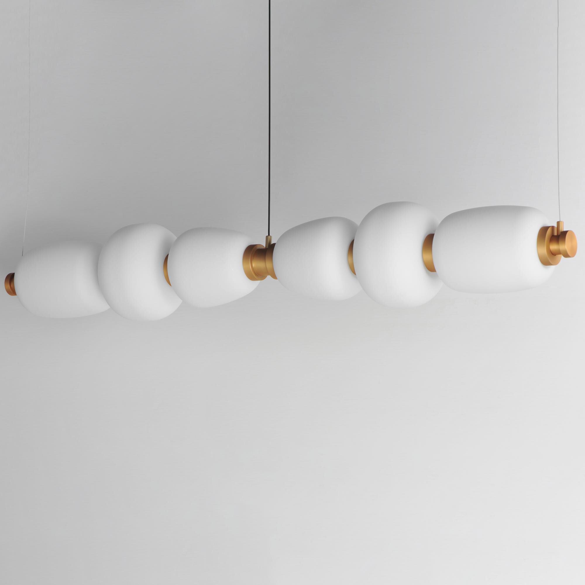 Shown in Black and Gold finish and Satin White glass