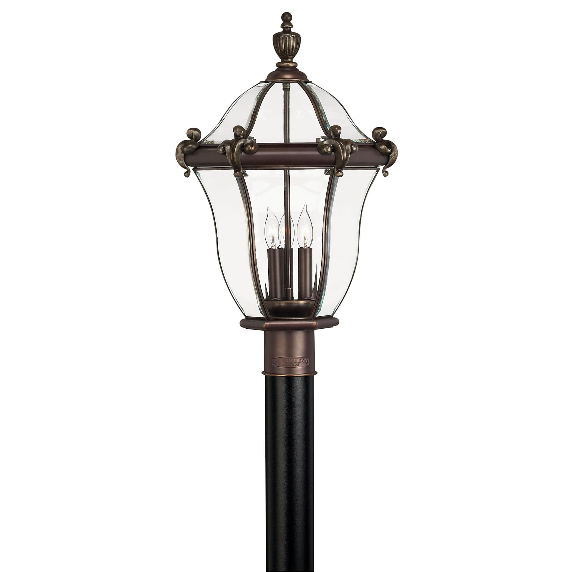 San Clemente 22 Inch Tall 3 Light Outdoor Post Lamp by Hinkley Lighting