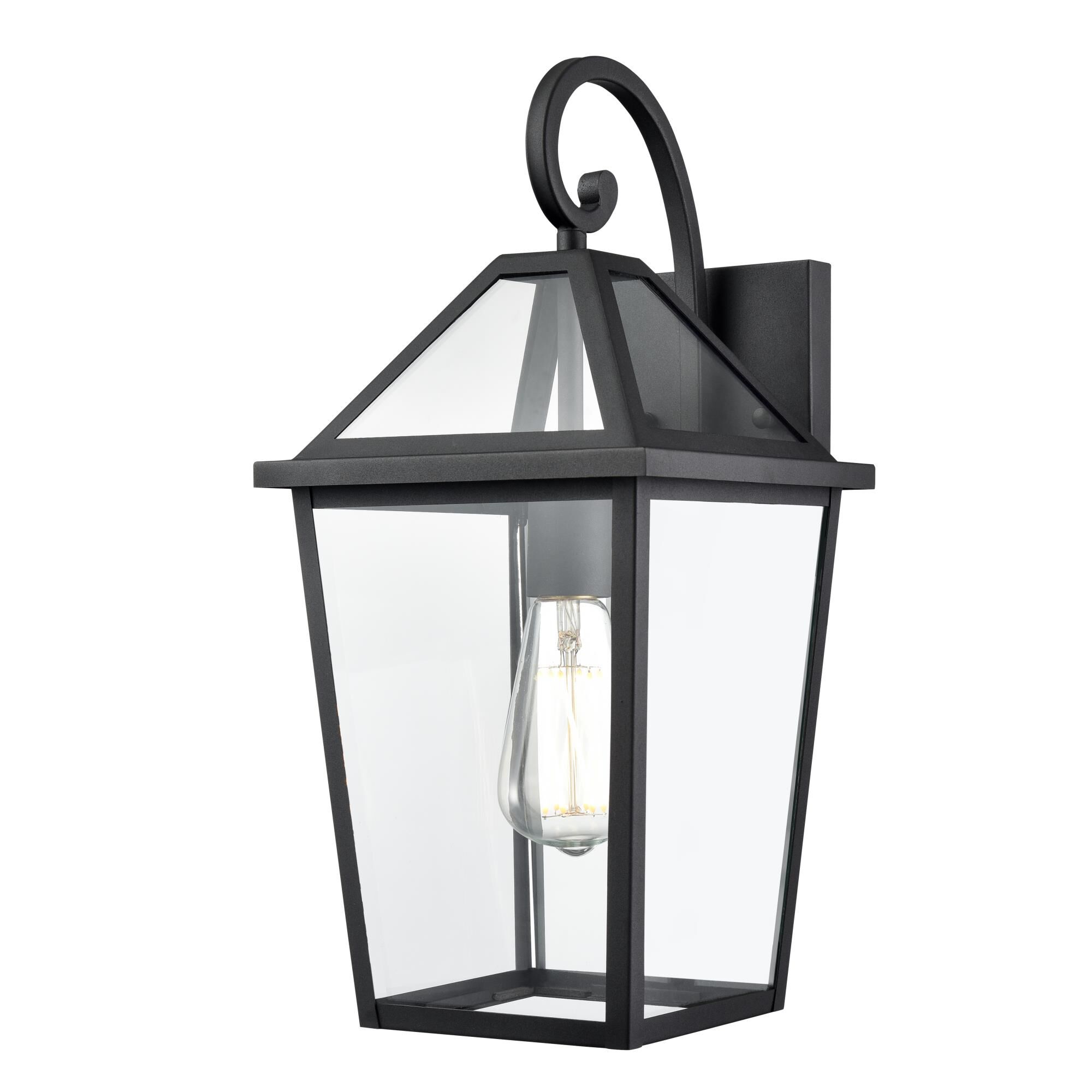 Shown in Textured Black finish and Clear glass