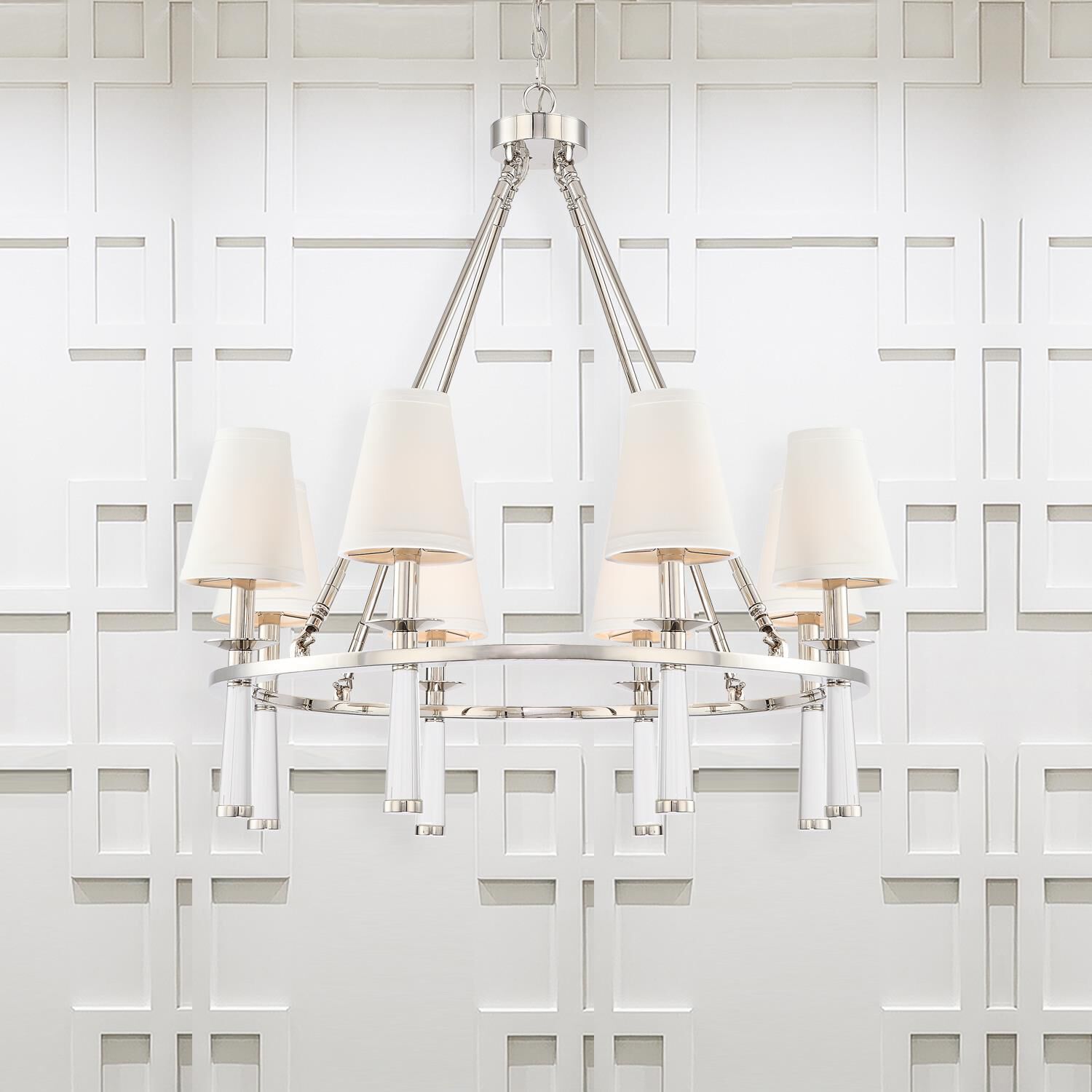 Baxter 31 Inch 8 Light Chandelier by Crystorama