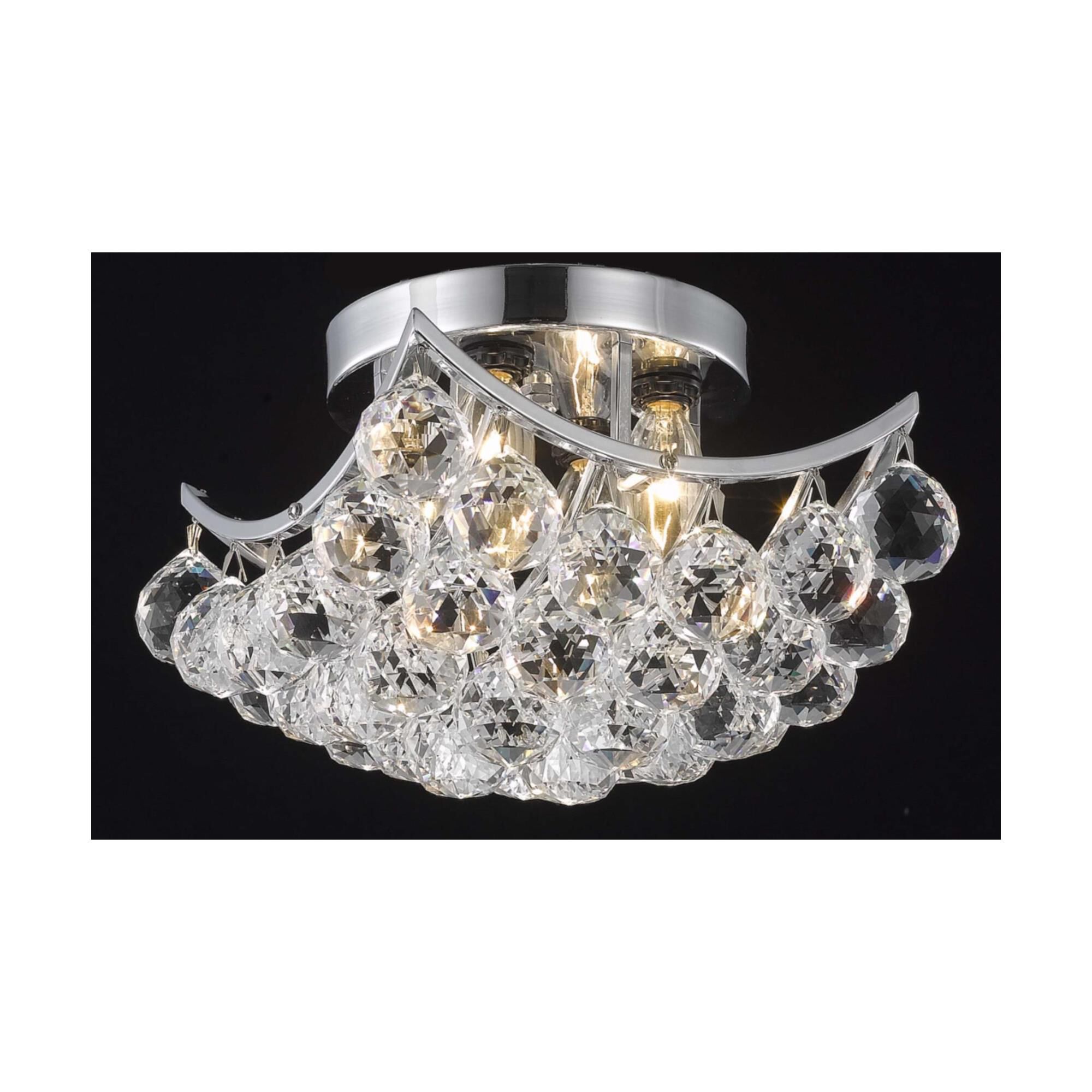 Corona 10 Inch 4 Light Flush Mount by Elegant Lighting