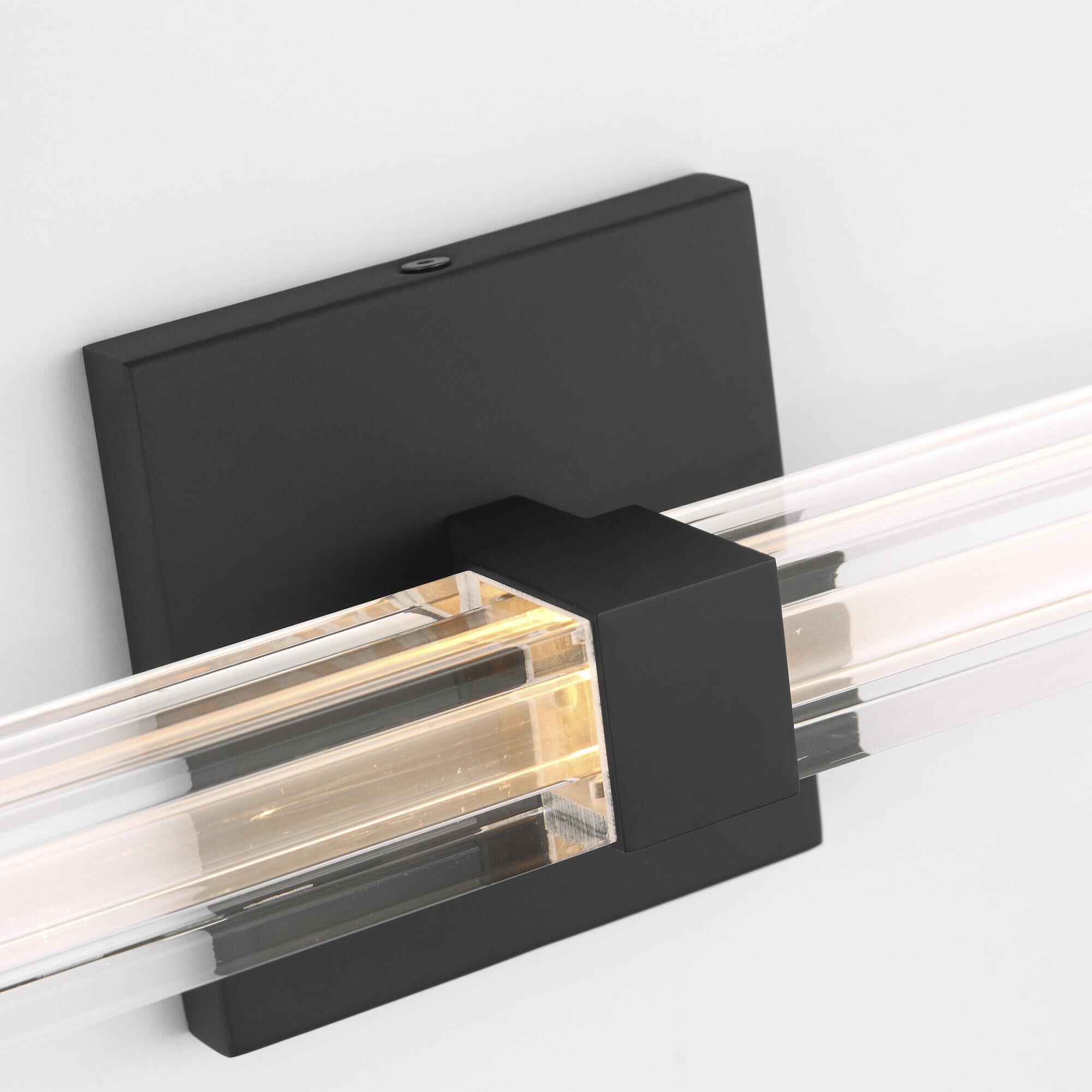 Shown in Nightshade Black finish and Clear Acrylic glass