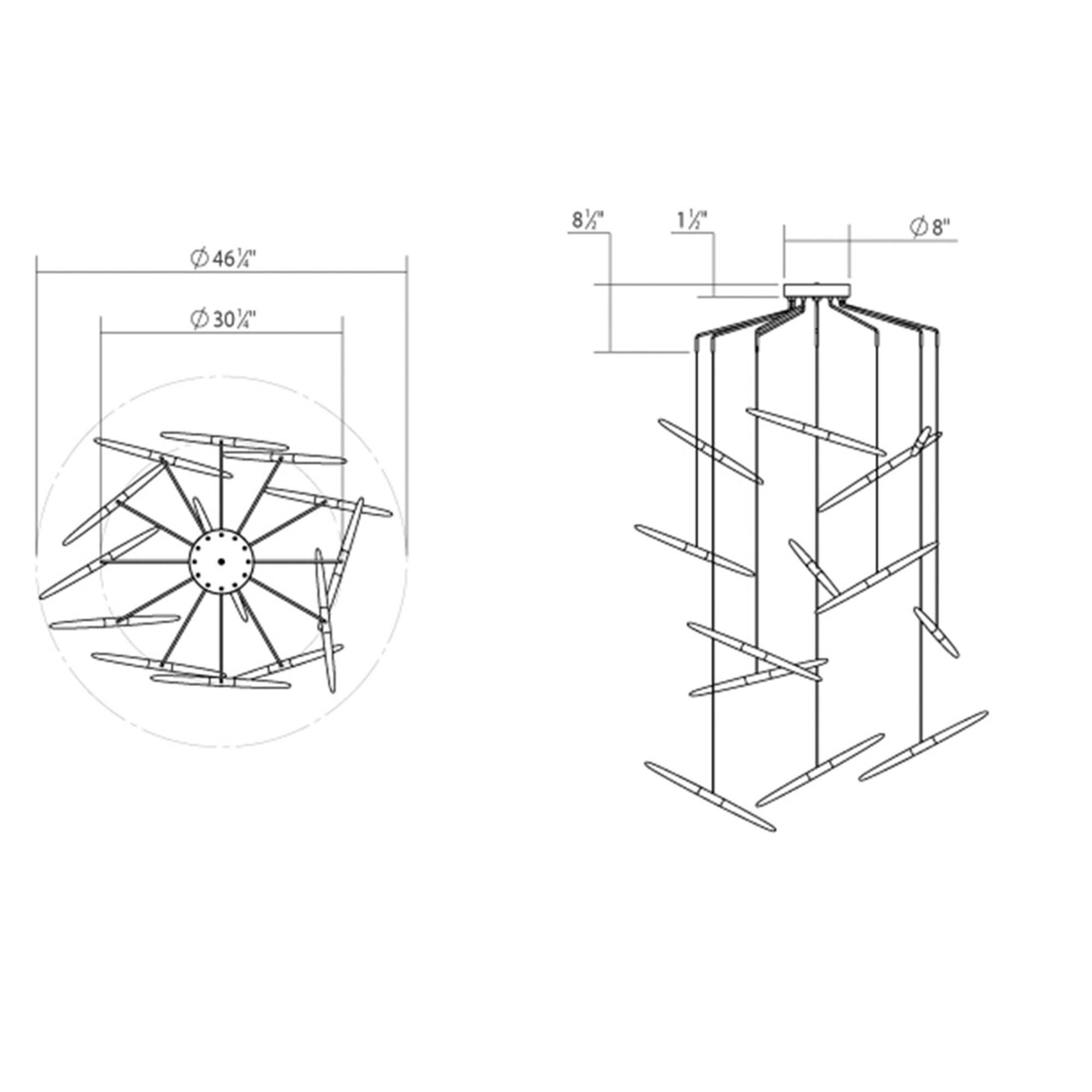Ballet 27 Inch Multi Light Pendant by SONNEMAN