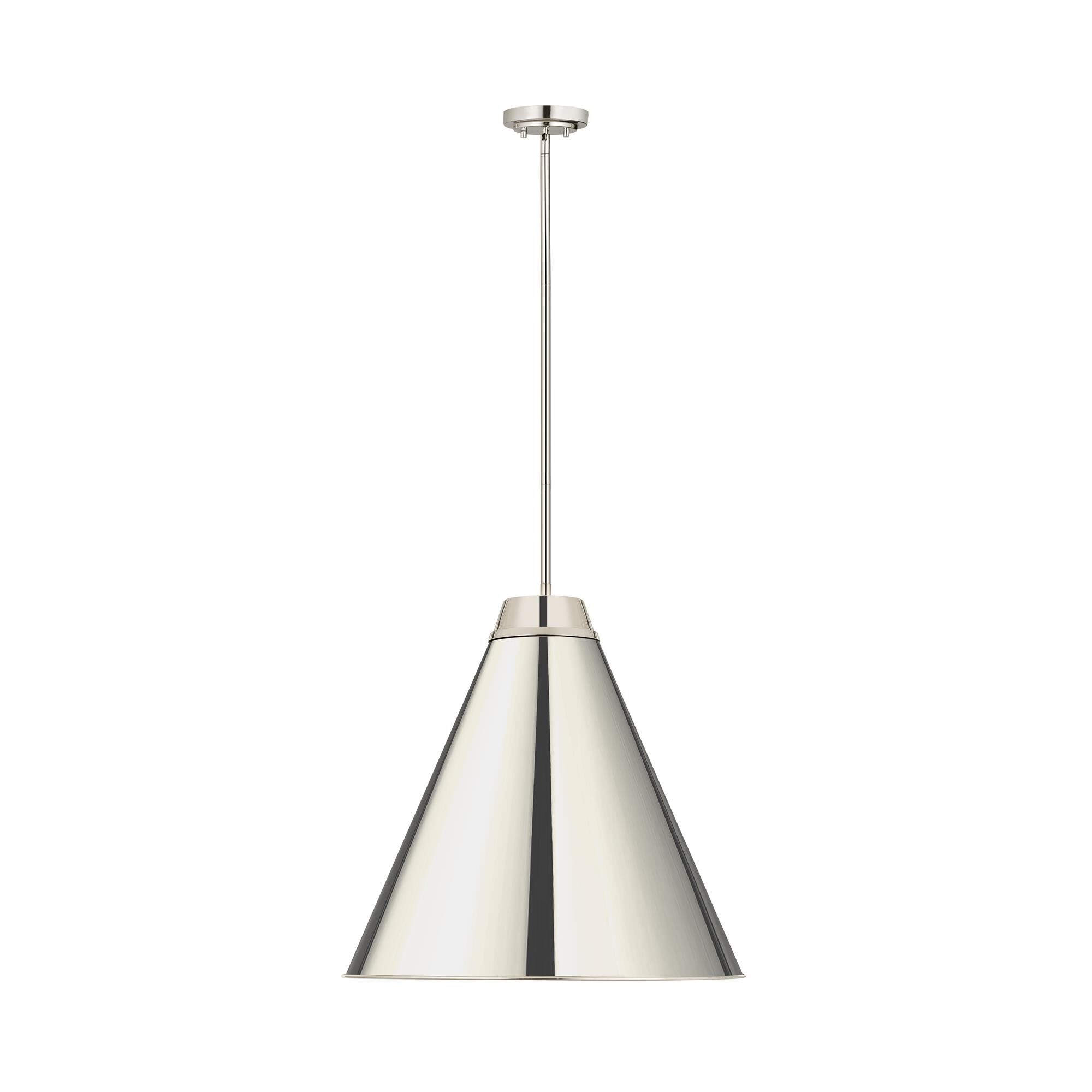 Shown in Polished Nickel finish and Iron glass and Iron shade