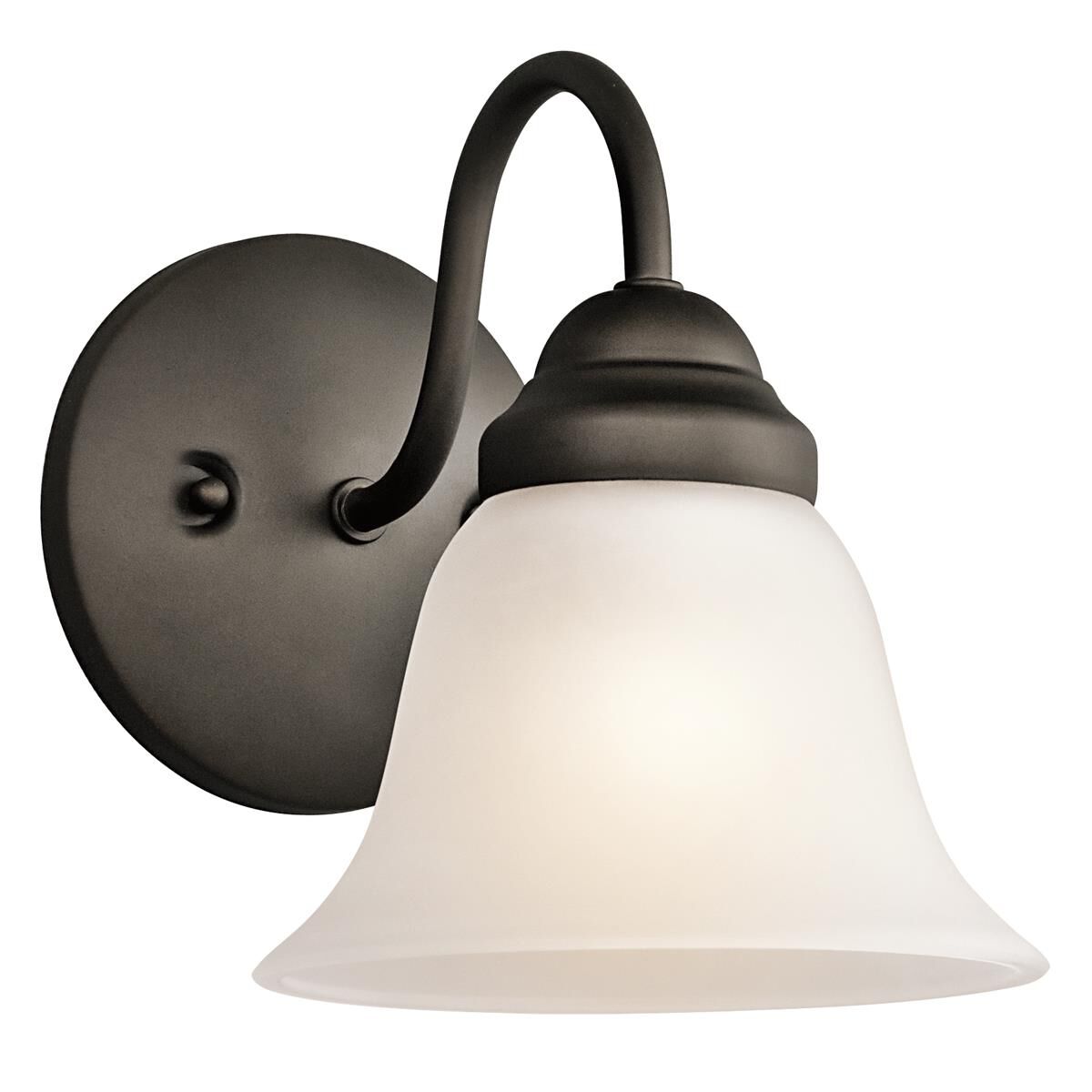 Shown in Olde Bronze finish and Satin Etched glass 