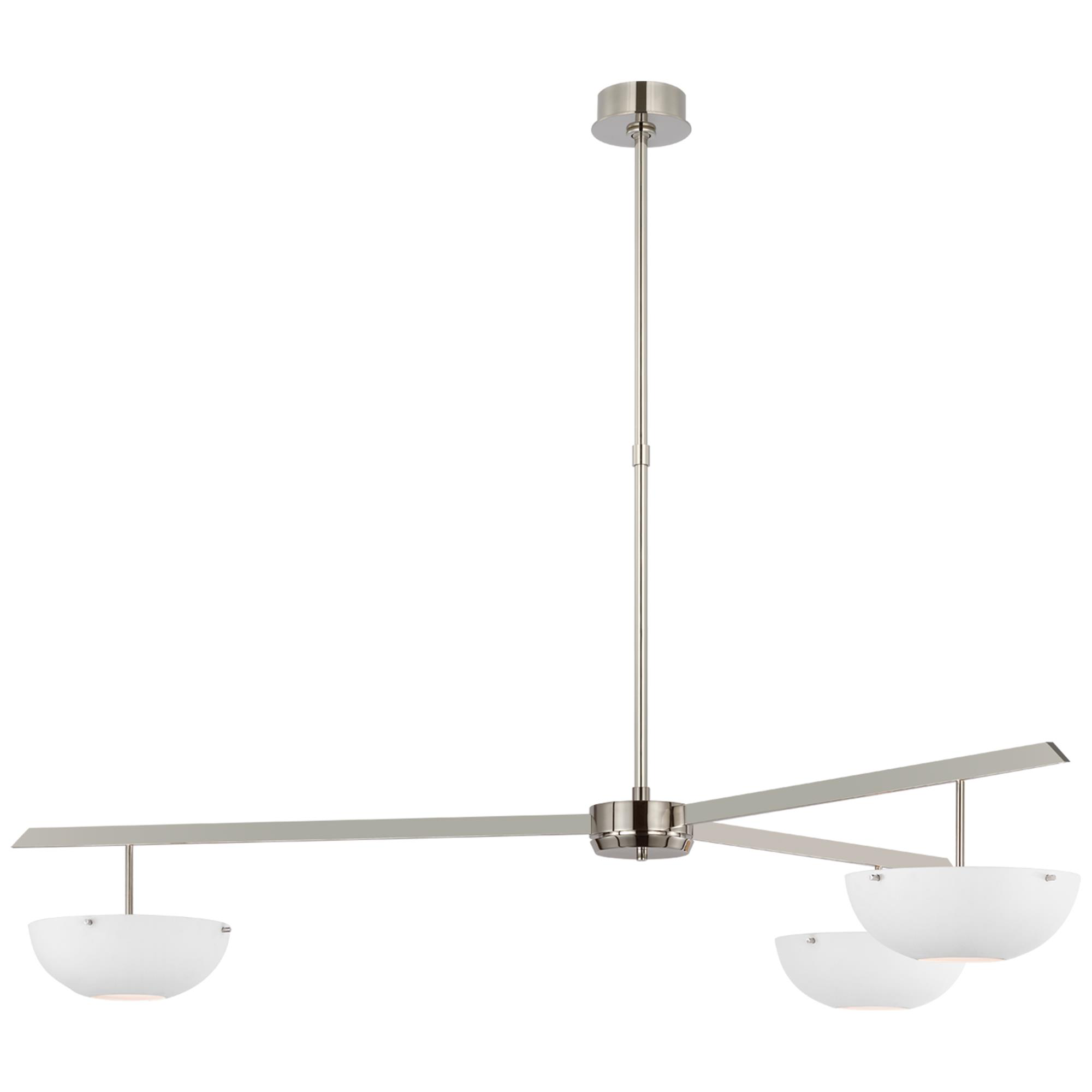 Shown in Polished Nickel finish and White shade