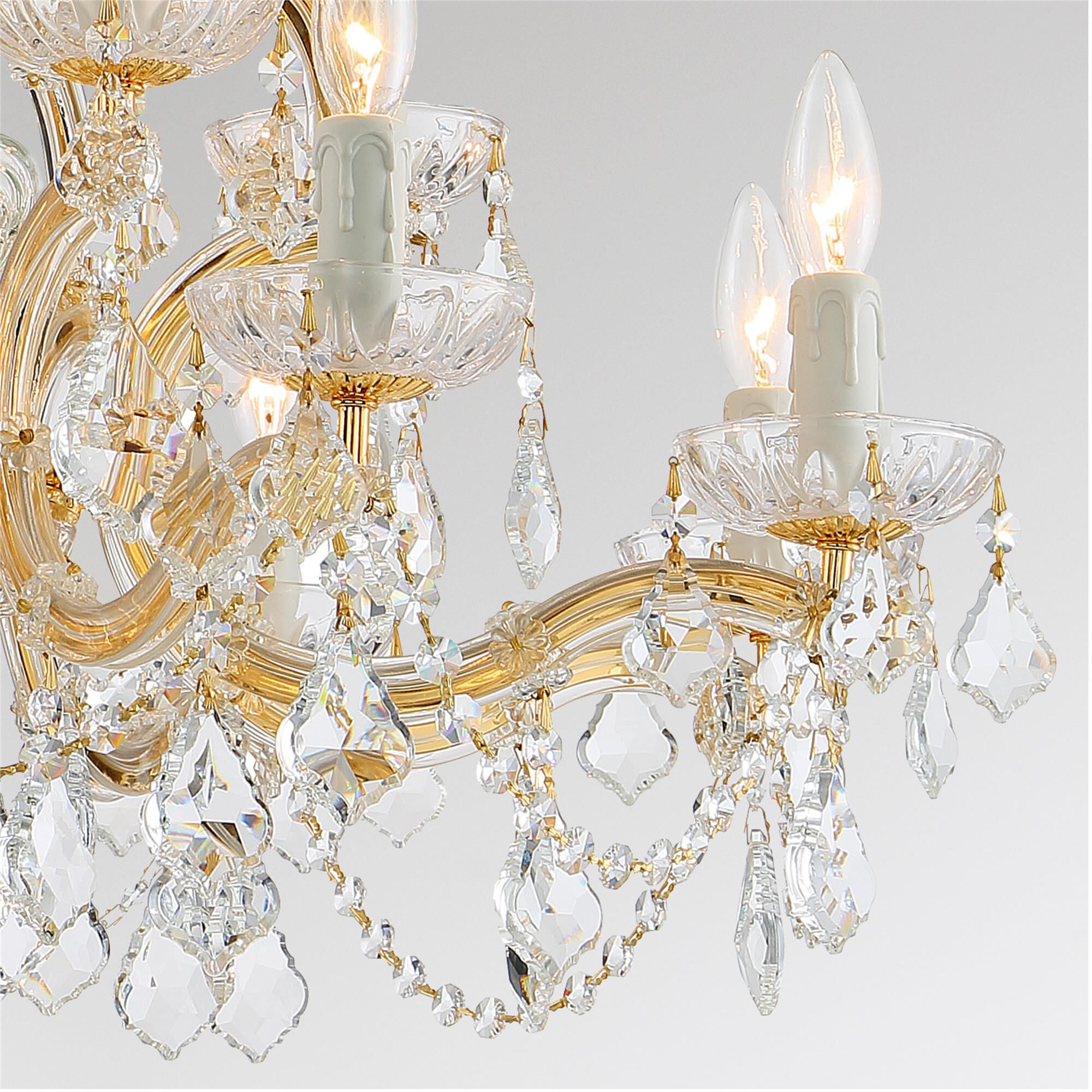 Maria Theresa 29 Inch 12 Light Chandelier,