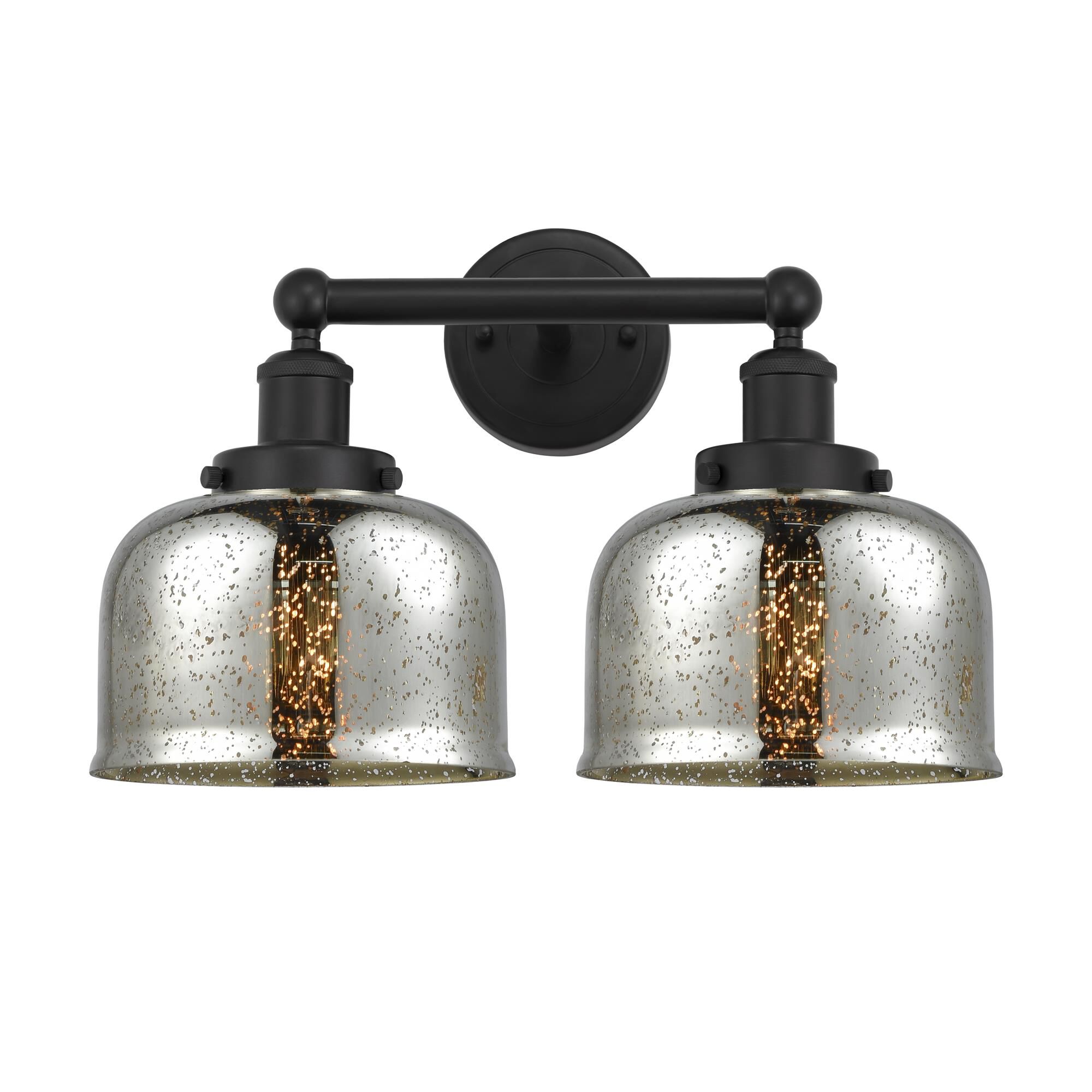 Shown in Matte Black, Mercury finish and Mercury glass and Mercury Glass shade