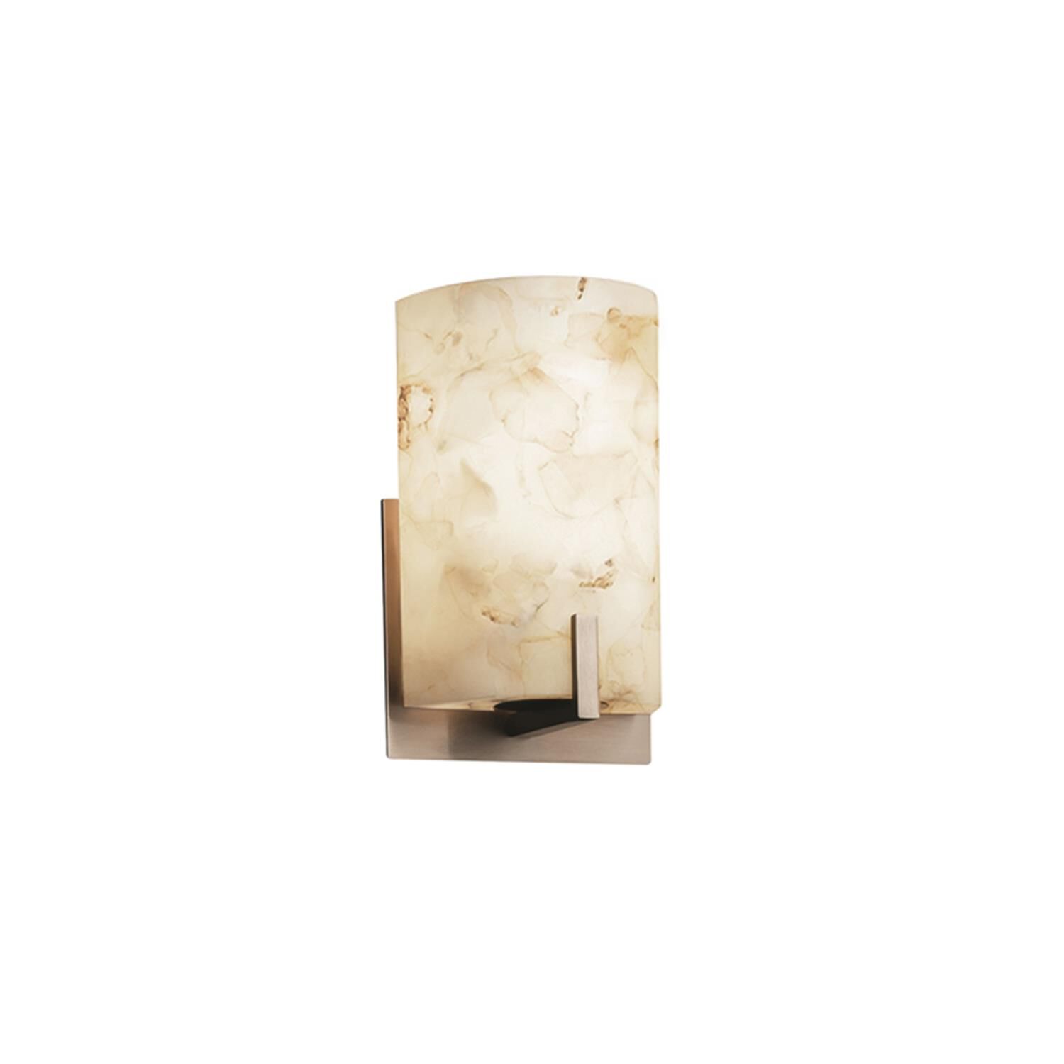 Shown in Brushed Nickel finish and Shaved Alabaster Rocks Cast Into Resin glass