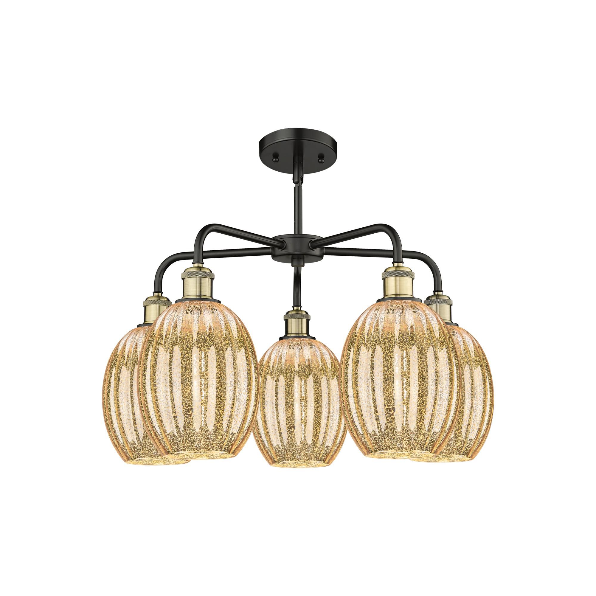 Shown in Black Antique Brass finish and Mercury glass