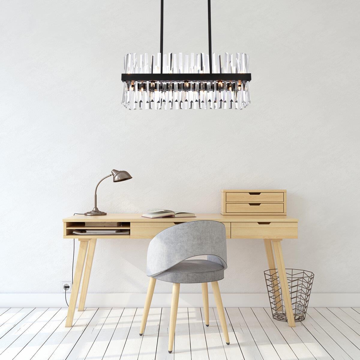 Shown in Black finish and Royal Cut Clear crystal