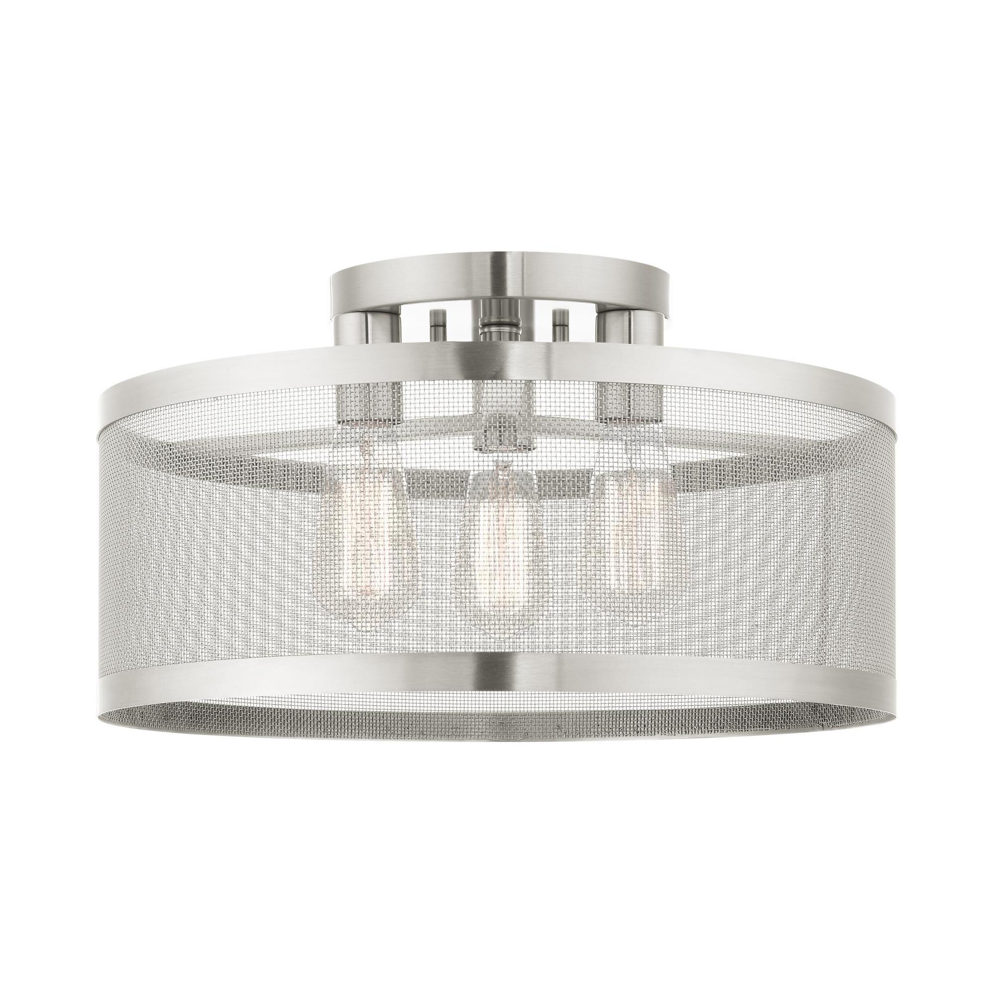 Industro 3 Light Semi Flush Mount by Livex Lighting