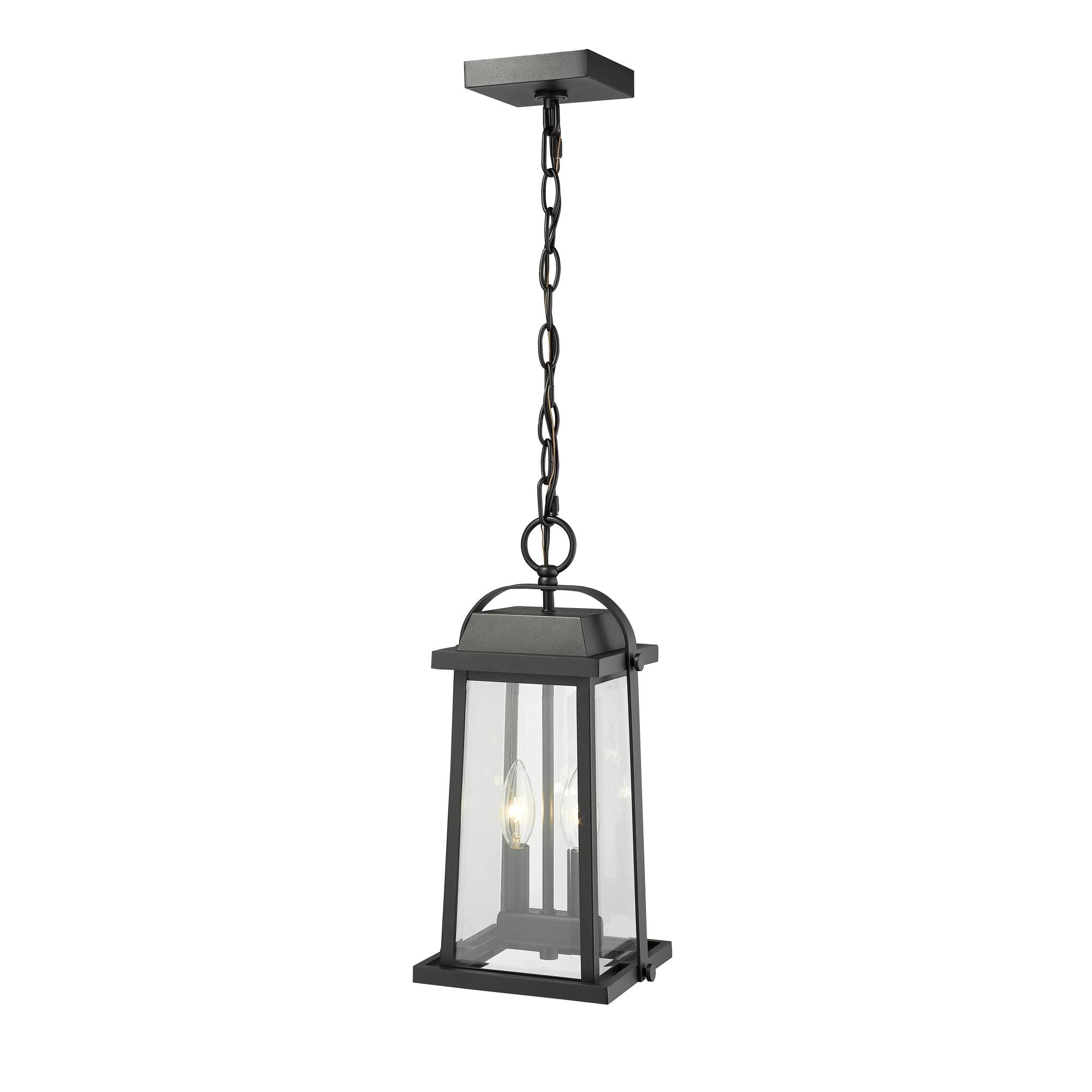 Millworks 15 Inch Tall 2 Light Outdoor Hanging Lantern by Z-Lite
