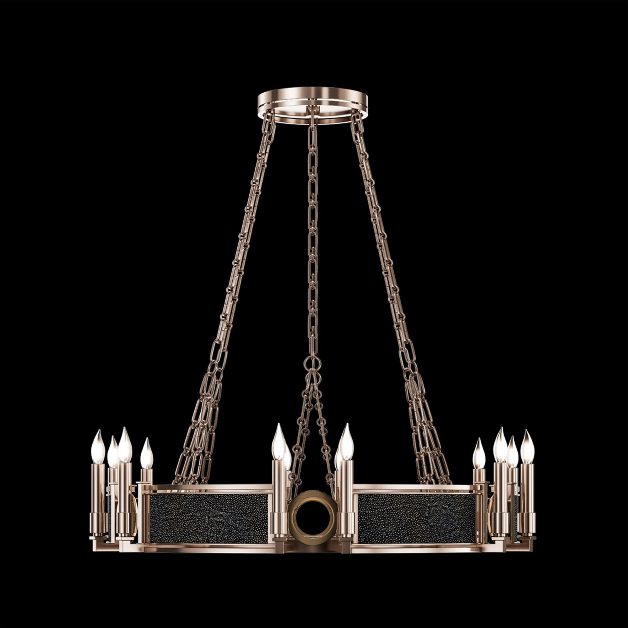 Shown in Champagne and Brass  finish and Black Knight accent