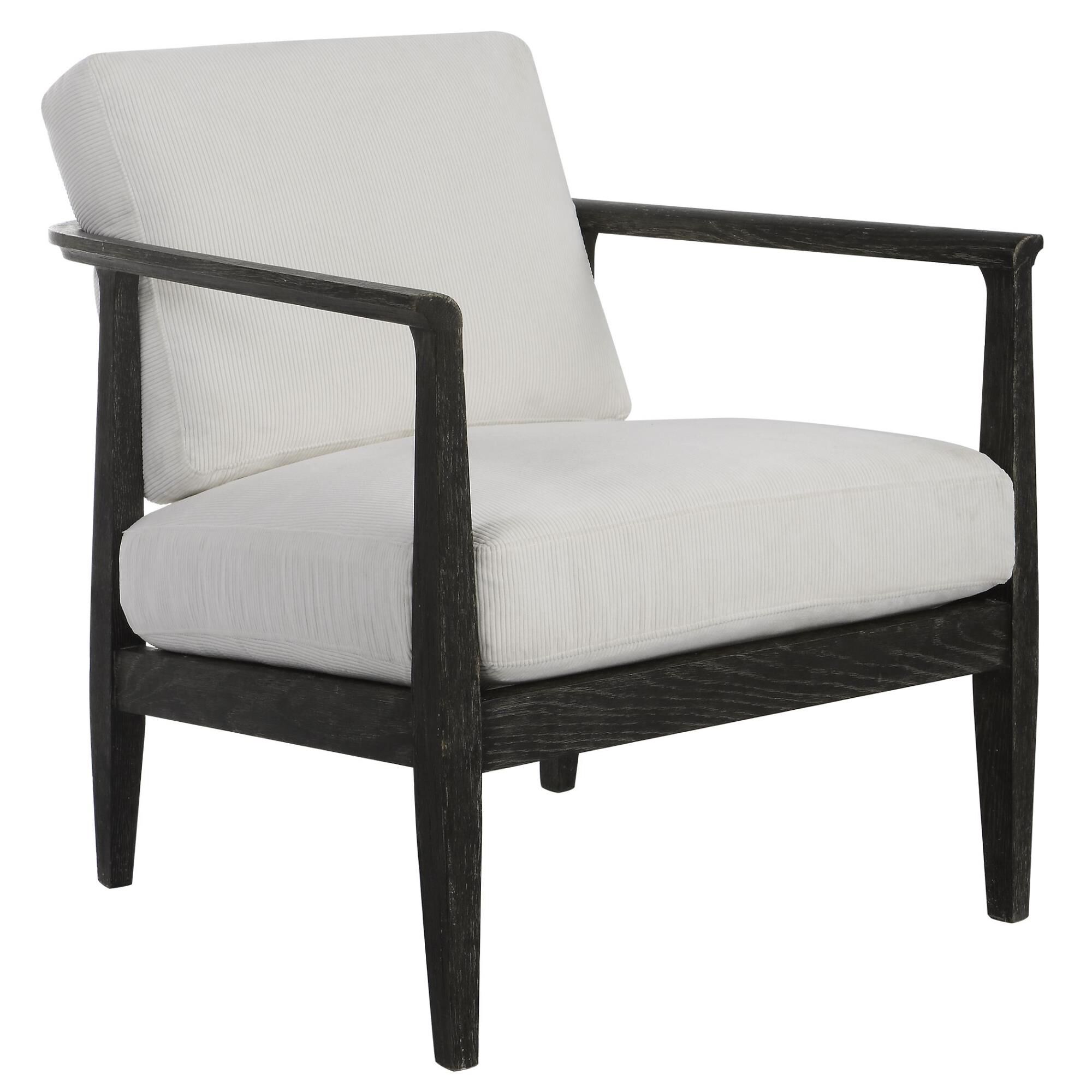 Shown in This Refreshing Take On A Modern Accent Chair Features A Curved Open Back Design In Solid Oak Wood.  finish